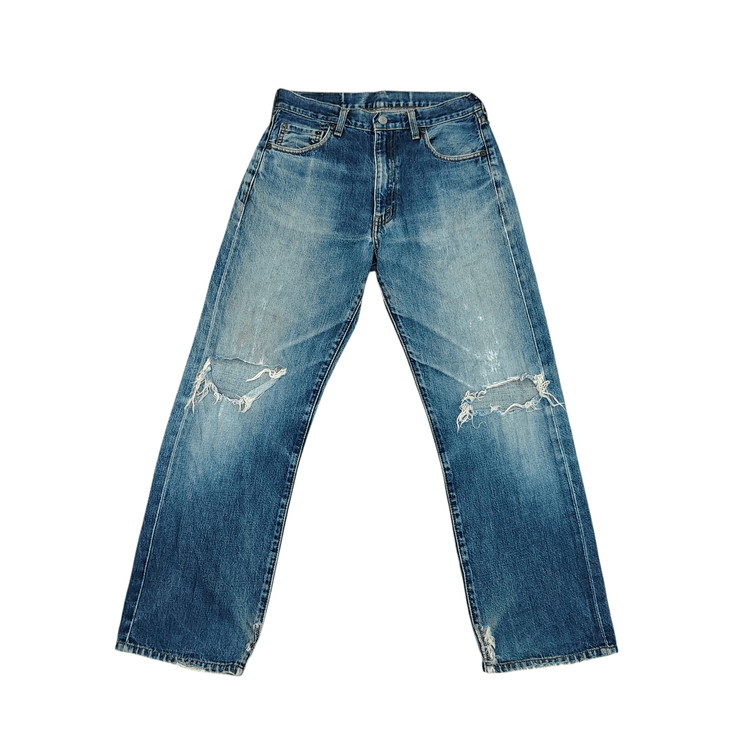 Levi's Vintage Levi's 502 Big E Selvedge Distressed Jean Size US 30 / EU 46 - 1 Thumbnail