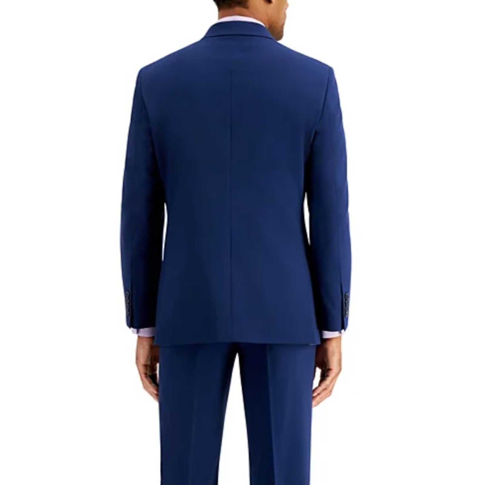 Nautica Nautica Men's Solid Blue Modern Formal Suit Blazer Size 48L Size 48L - 2 Thumbnail