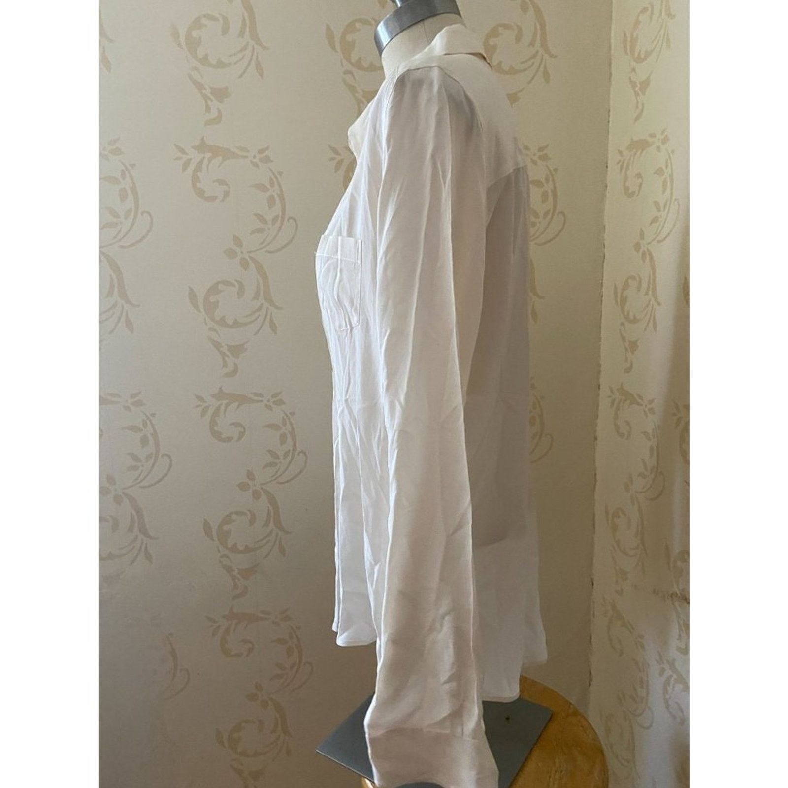 Equipment Equipment 100% Silk Ivory Ladies Large Size L / US 10 / IT 46 - 2 Thumbnail