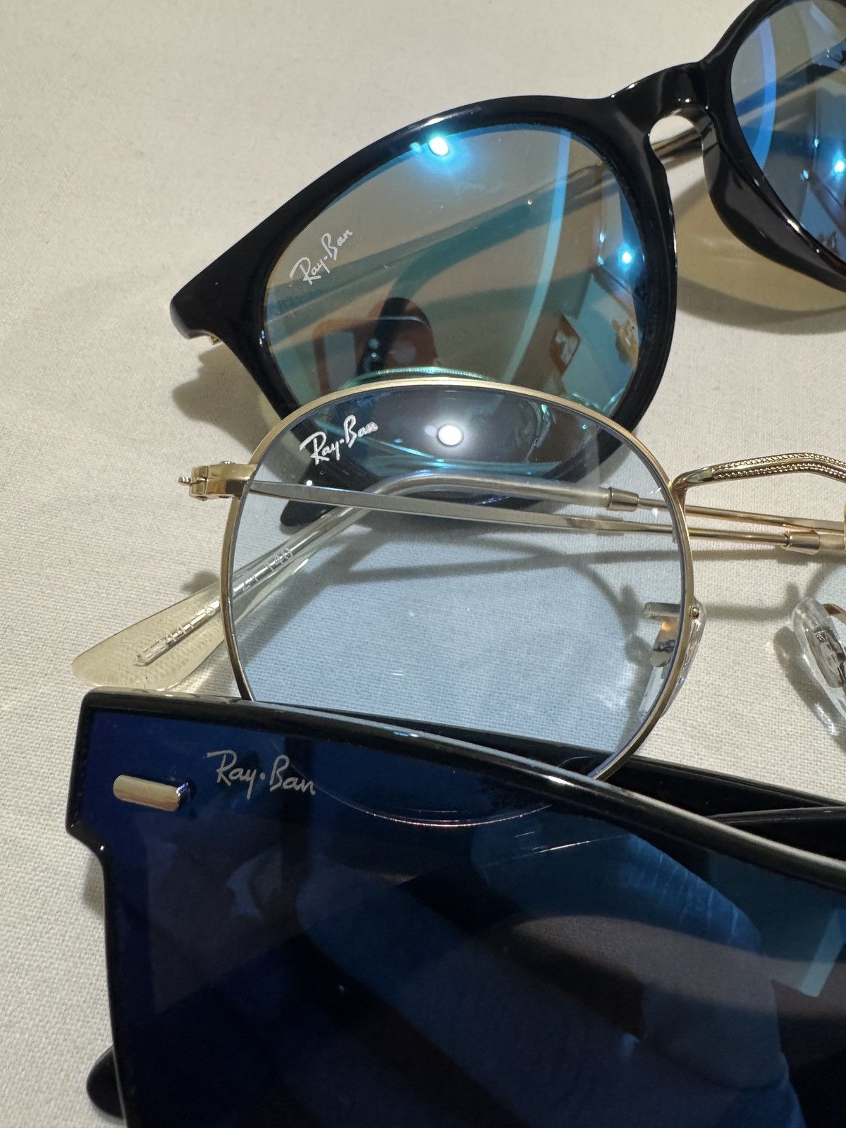 RayBan 3x vintage RAY-BAN BLUE LENS SUNGLASSES! *Estate Sale Find* Size ONE SIZE - 2 Thumbnail