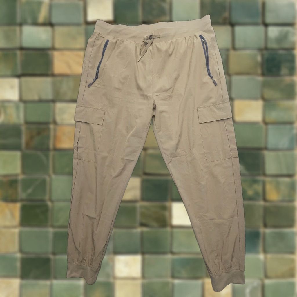 Vintage LJBJN Pants Womens 2XL Khaki Cargo Jogger Travel Stretch Lightweight Tech Hiking Size 38" / US 16 / IT 52 - 1 Thumbnail