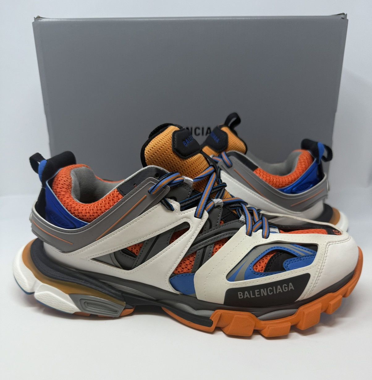 Balenciaga Balenciaga Track Sneaker White/Orange/Blue Size US 12 / EU 45 - 1 Thumbnail