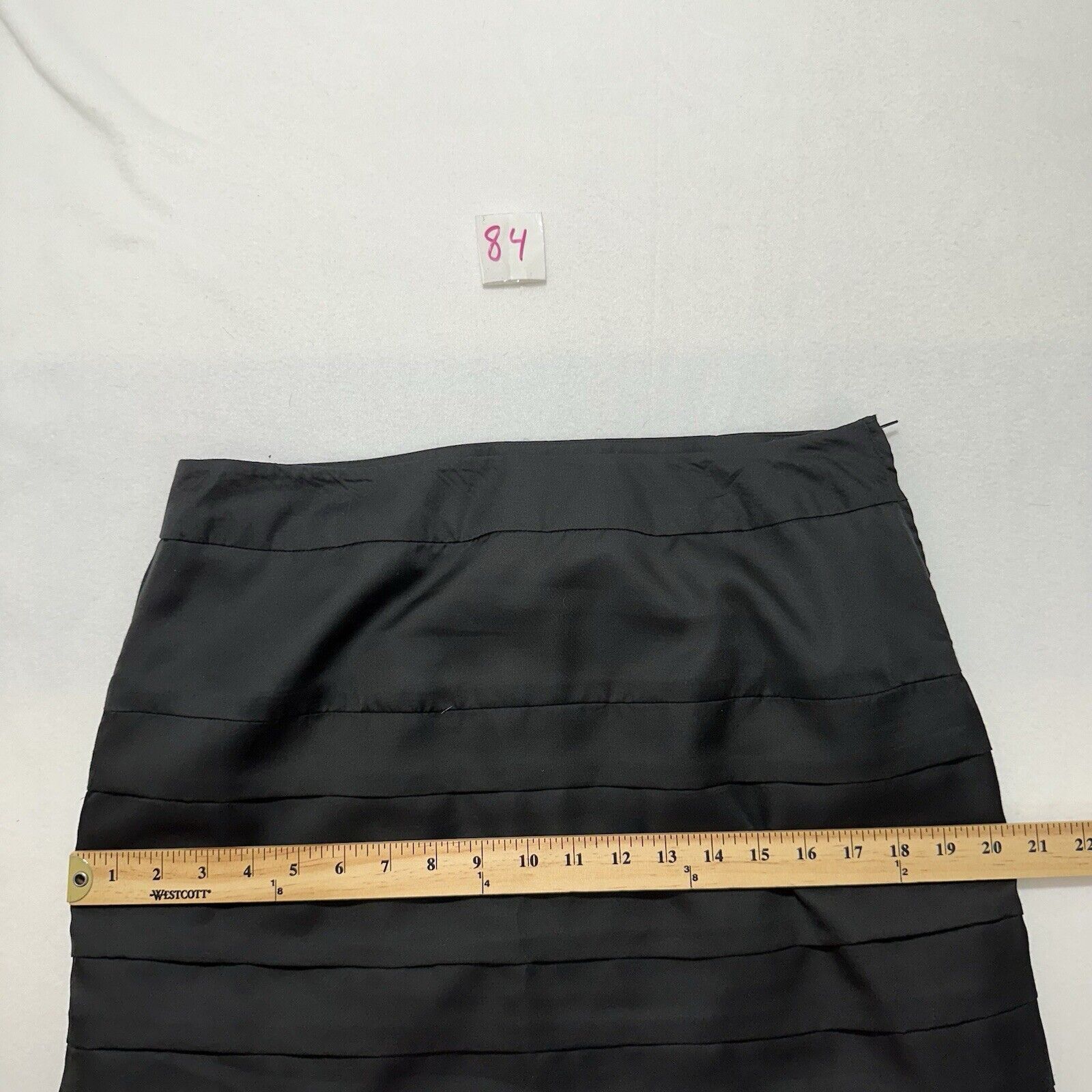 Calvin Klein NWT Calvin Klein 12 Tiered Black Straight Pencil Skirt Zip Size 34" / US 12 / IT 48 - 11 Thumbnail