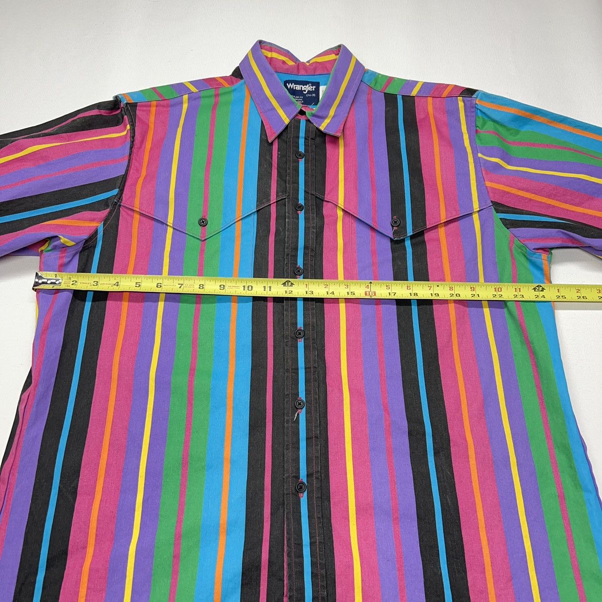 Vintage × Wrangler Wrangler Brushpopper Shirt 17.5 35 Pink Stripe Western Rodeo Size US XL / EU 56 / 4 - 16 Thumbnail