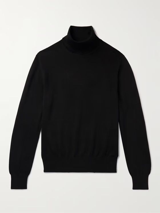 Tom Ford o1w1db10225 TFK120 Roll-neck Sweater in Black Size US M / EU 48-50 / 2 - 1 Thumbnail