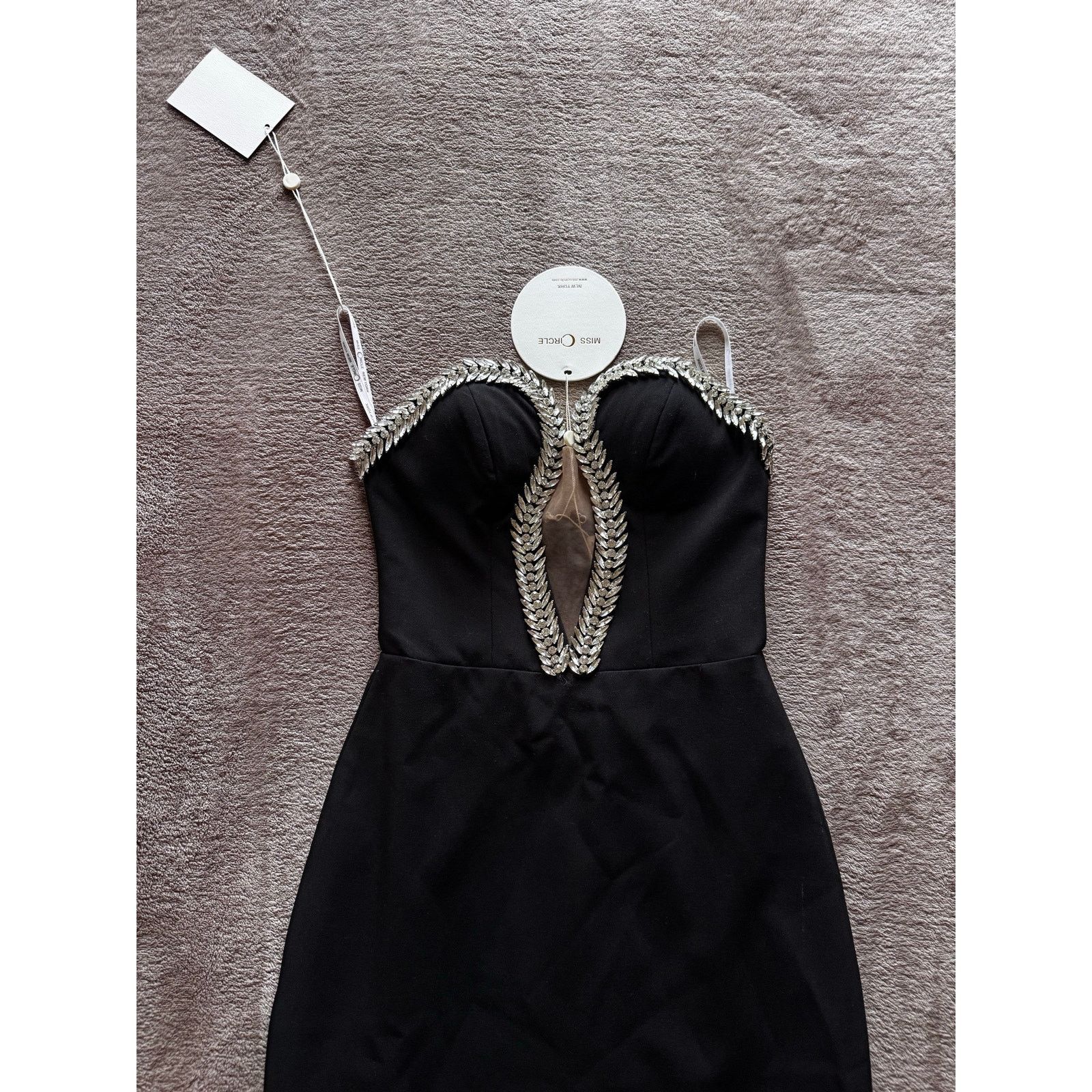 Full Circle Miss Circle Black Crystal Strapless Full Lengt Gala Dress Size XXS / US 00 / IT 34 - 4 Thumbnail