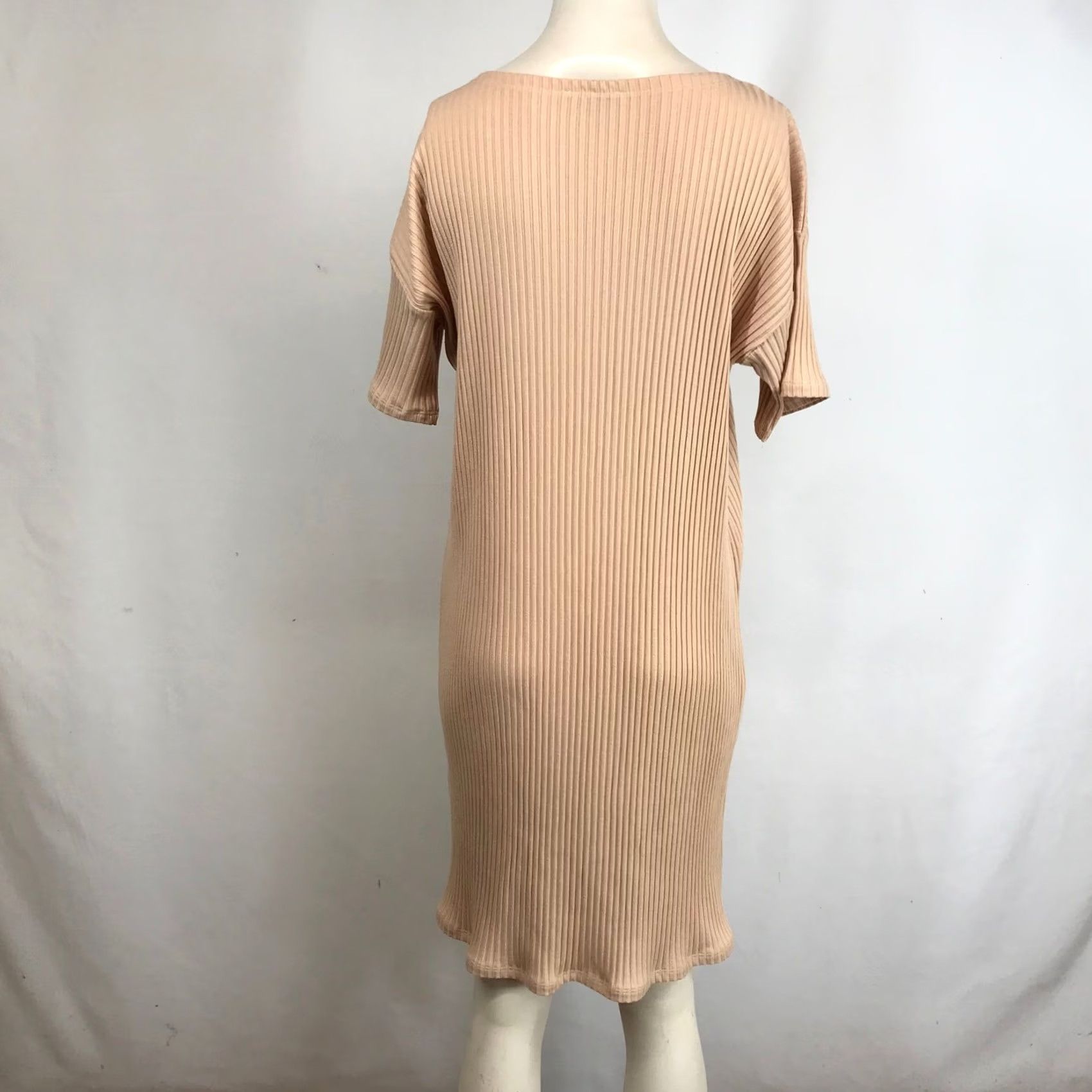 Eileen Fisher EILEEN FISHER Midi Dress Peach Size S Ribbed Knit Tencel Lyocell Spandex Women Size S / US 4 / IT 40 - 5 Thumbnail