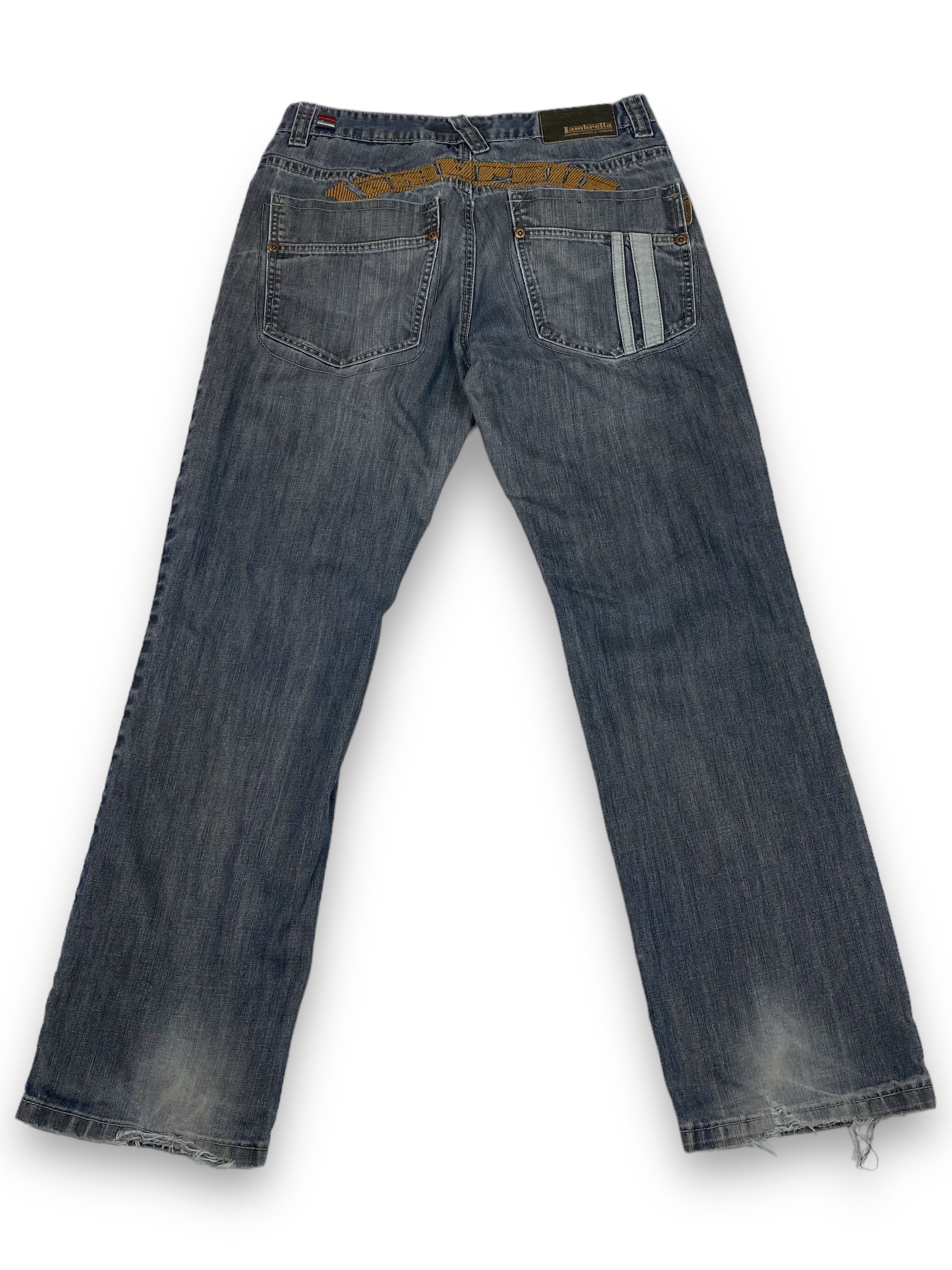 Lambretta Vintage LAMBRETTA Grey Washed Bootcut Distressed Jeans M753 Size US 34 / EU 50 - 1 Thumbnail