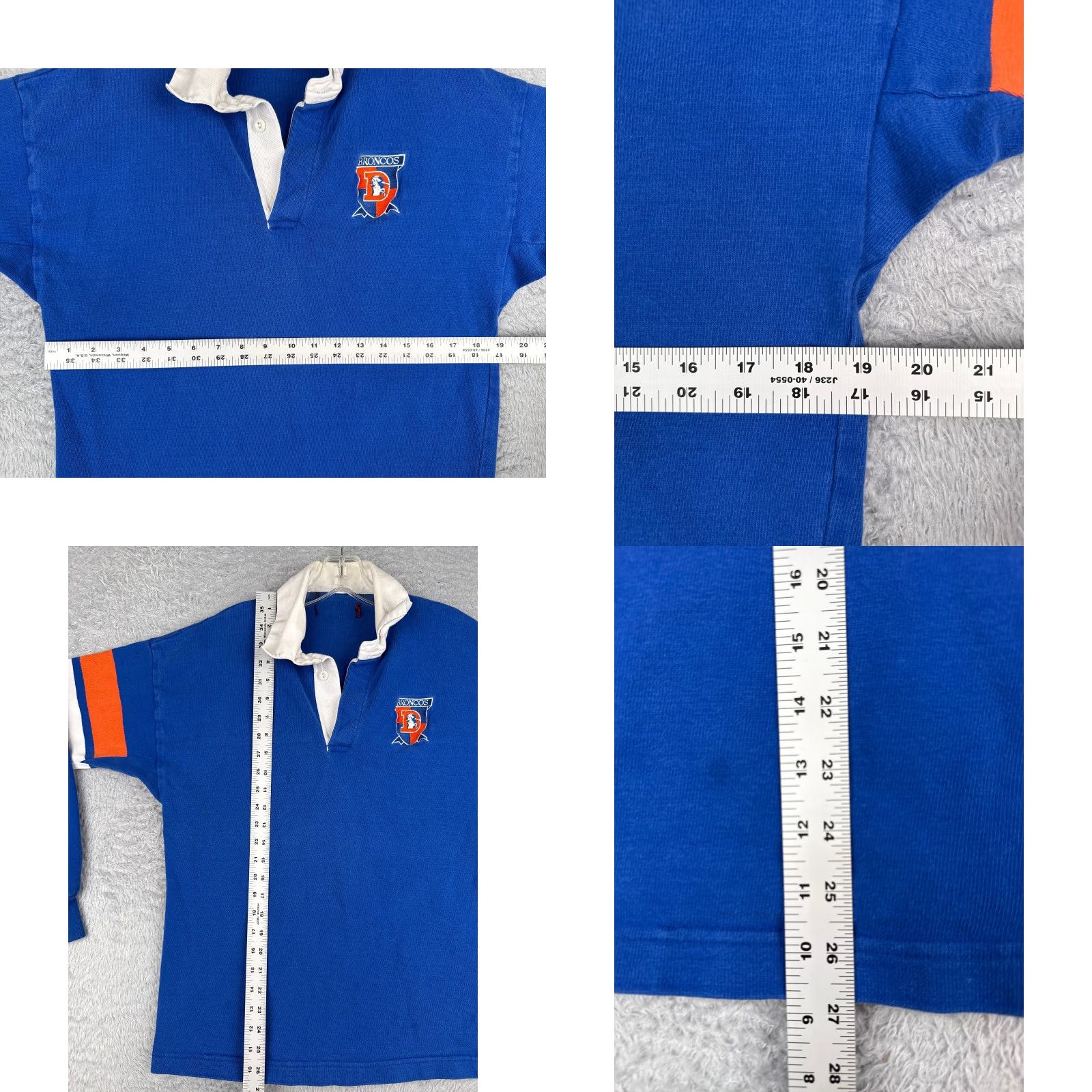 Vintage VINTAGE Rugged Wear Broncos Polo Shirt Mens Small Blue NFL Cotton Long Sleeve Rugby Football Shirt - 90s Classic Preppy Mens Polo Size US S / EU 44-46 / 1 - 8 Thumbnail