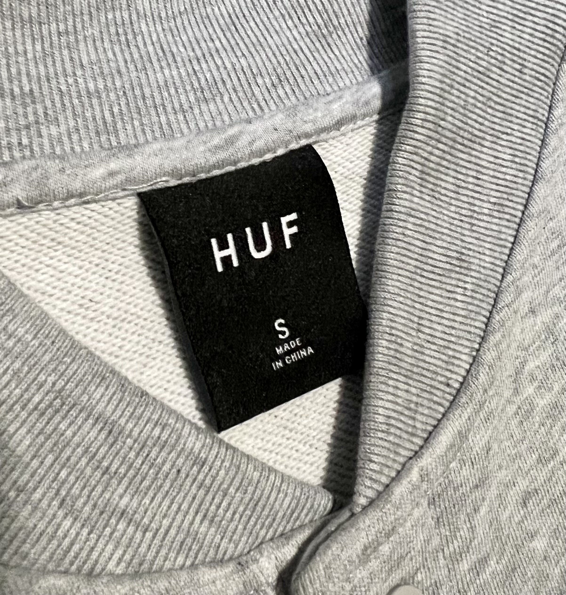 Huf HUF Y2K Gray Snap Button Up Streetwear Skate Varsity Jacket Size US S / EU 44-46 / 1 - 5 Thumbnail