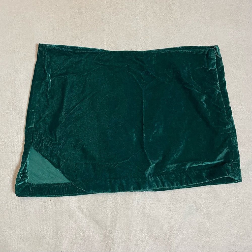 Free People NWT New Free People Annalise Deep Teal Green Velvet Mini Sk Size 34" / US 12 / IT 48 - 5 Thumbnail