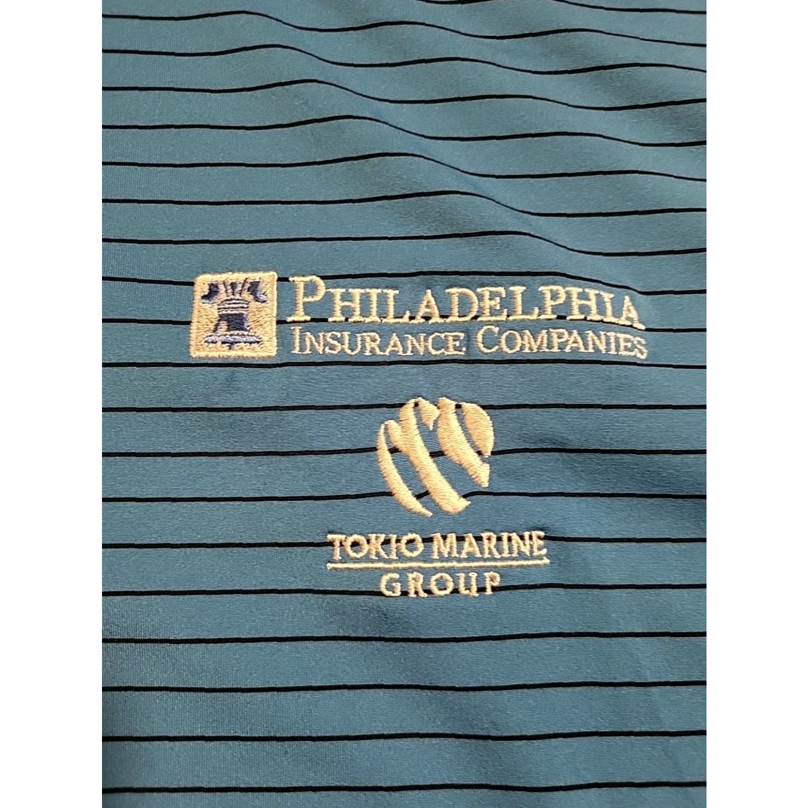 Peter Millar Peter Millar Summer Comfort Polo Shirt LG Blue Striped Short Sleeve Collared Golf Insurance Embroidered Logo Mens L Size US L / EU 52-54 / 3 - 2 Thumbnail
