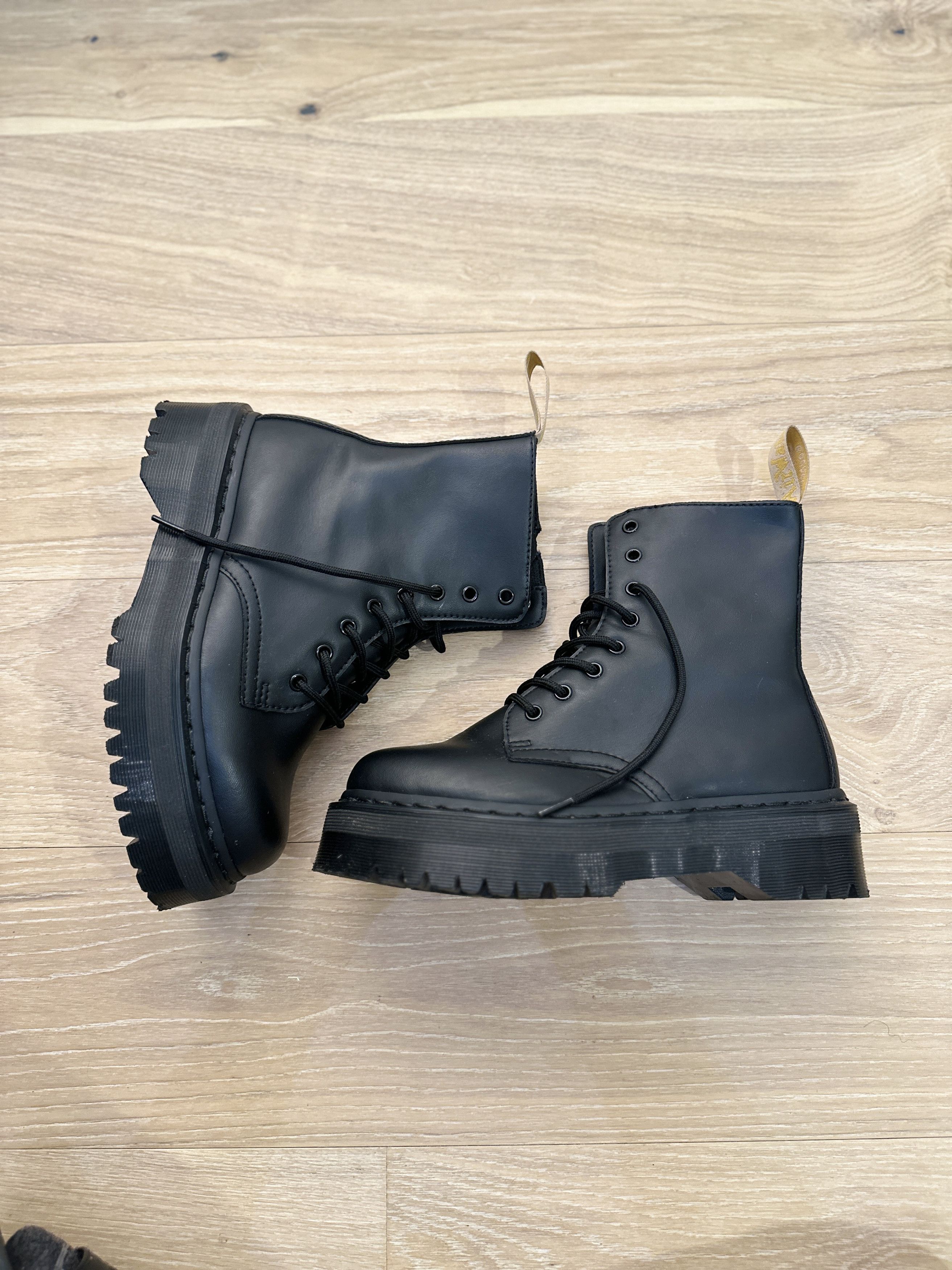 Dr. Martens Vegan Jadon Ii Mono Platform Boots in Black, Size 8 M Size US 8 / EU 41 - 2 Thumbnail