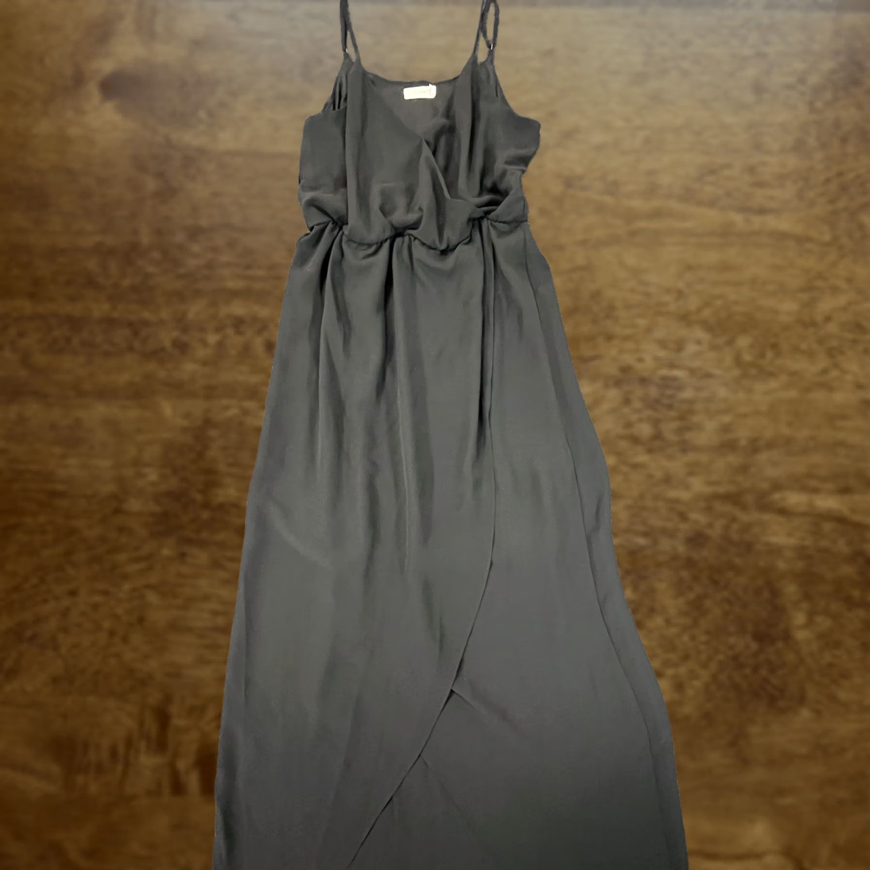 Vintage Lush Dress Womens Small Black Sleeveless Maxi Wrap Overlay Elegant Evening Gown Size S / US 4 / IT 40 - 1 Thumbnail