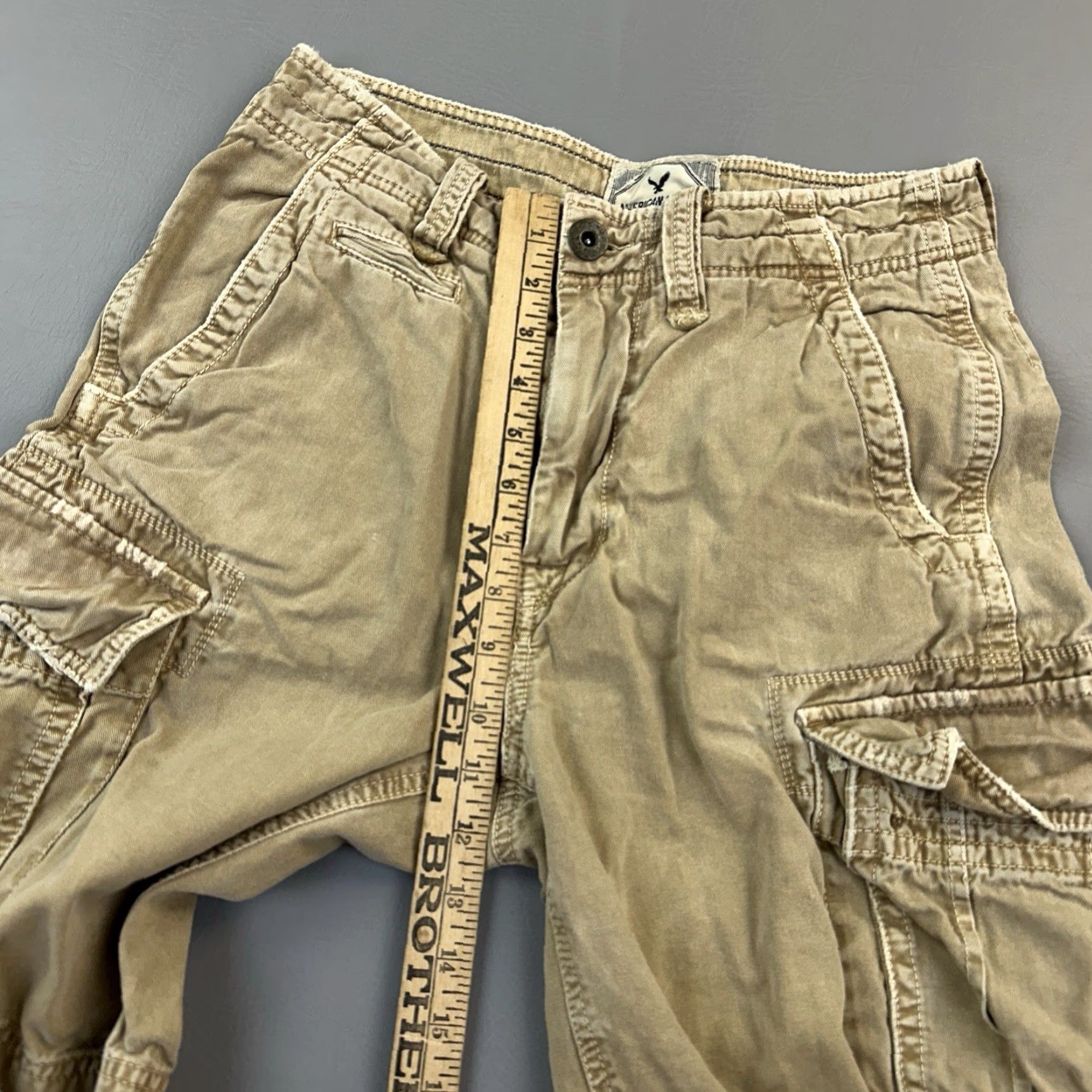 American Eagle Outfitters VINTAGE American Eagle Shorts Mens 28 Canvas Military Utility Cargo Y2K Beige Bagged? (Wait) Size US 28 / EU 44 - 3 Thumbnail