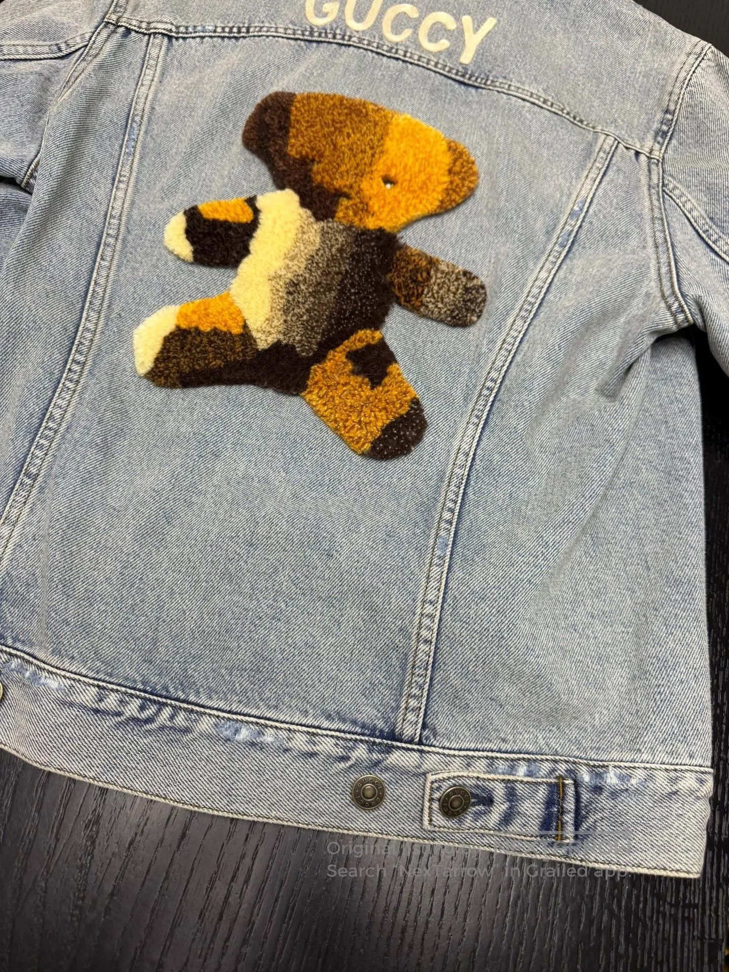 Gucci Gucci GG Flocked Teddy Bear Denim Jacket. Size US S / EU 44-46 / 1 - 8 Thumbnail
