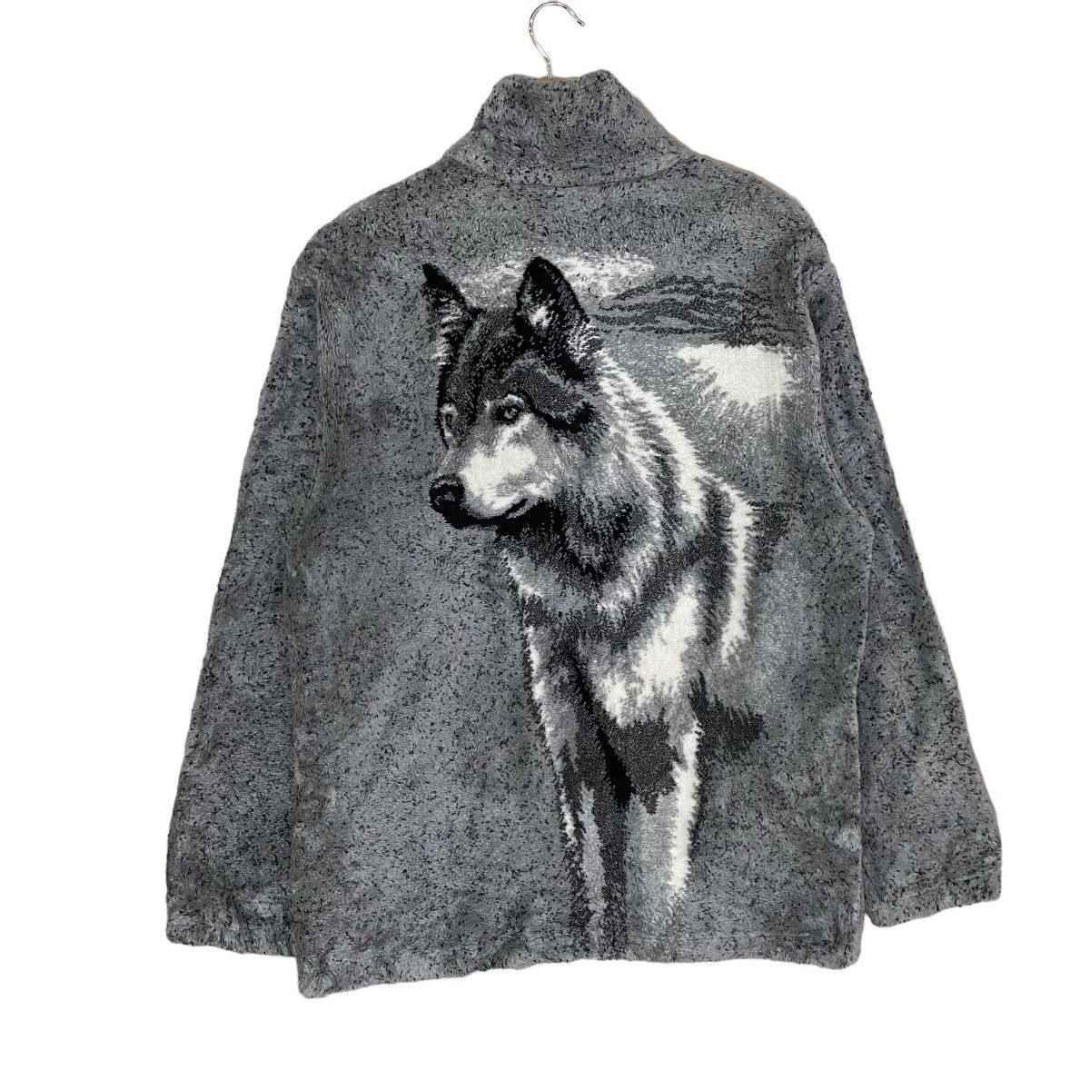Retrofit 🌟VTG BIG WOLF RETRO OVERPRINT SHERPA ZIPPER JACKET Size US S / EU 44-46 / 1 - 1 Thumbnail