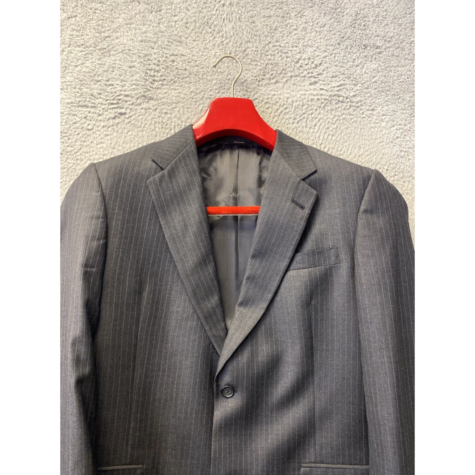 Hart Schaffner Marx HART SHAFFNER MARX Mens 2 Piece Suit Gray Wool 41L 34Wx32 /131-12 Casual Formal Business Party/Cocktail Travel Wedding Size 42R - 3 Thumbnail