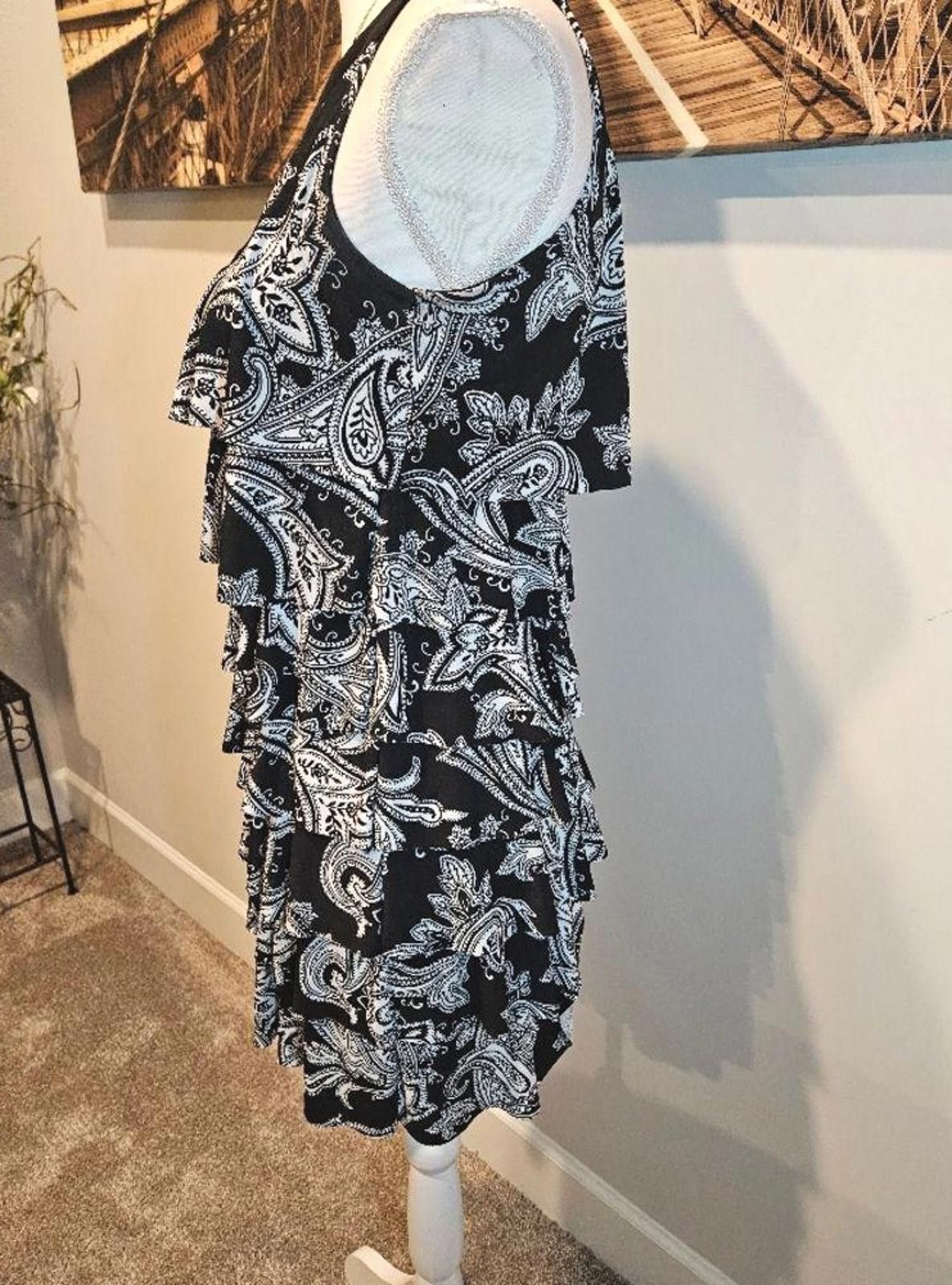 Designer WHBM Paisley Print Dress #H46 Size XXS / US 00 / IT 34 - 2 Thumbnail