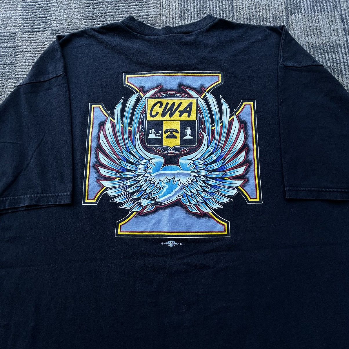 Vintage Vintage 90’s CWA Black Double Sided T-Shirt Size US XXL / EU 58 / 5 - 7 Thumbnail