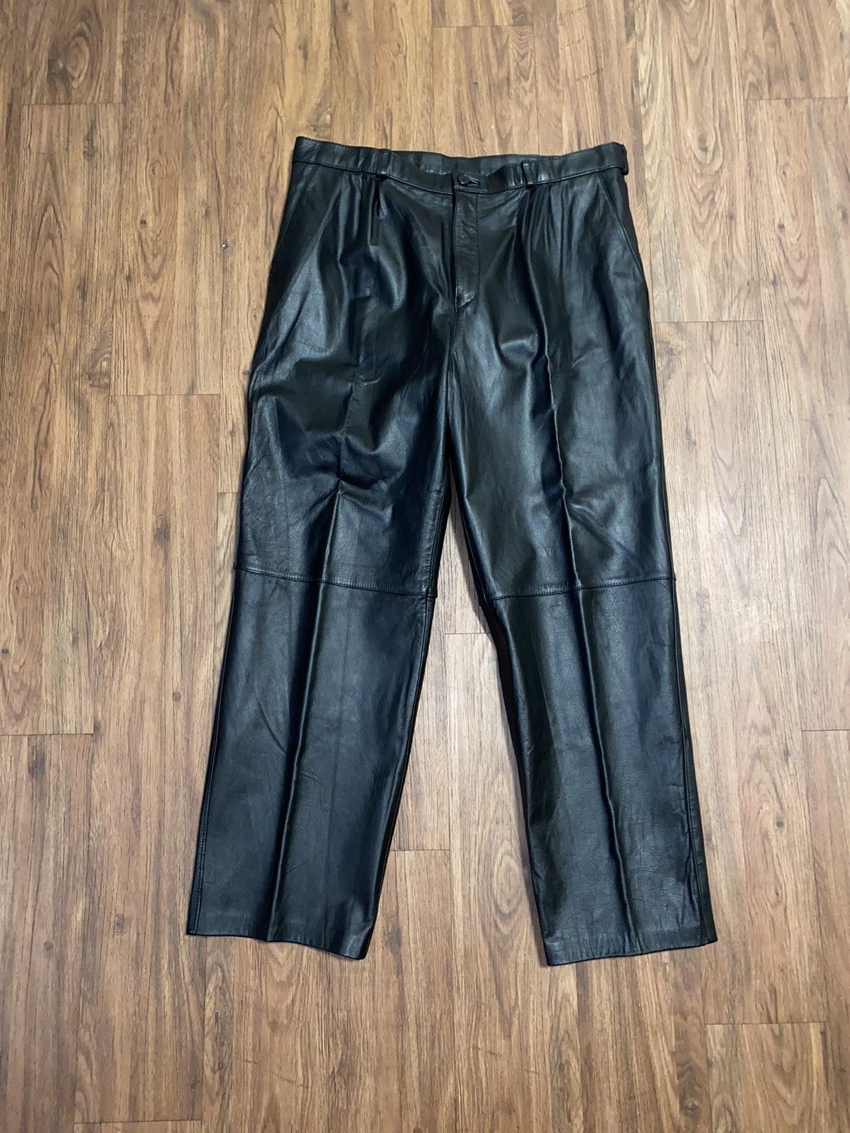 Genuine Leather MENS GENUINE LEATHER BIKER JEANS Size US 40 / EU 56 - 2 Thumbnail