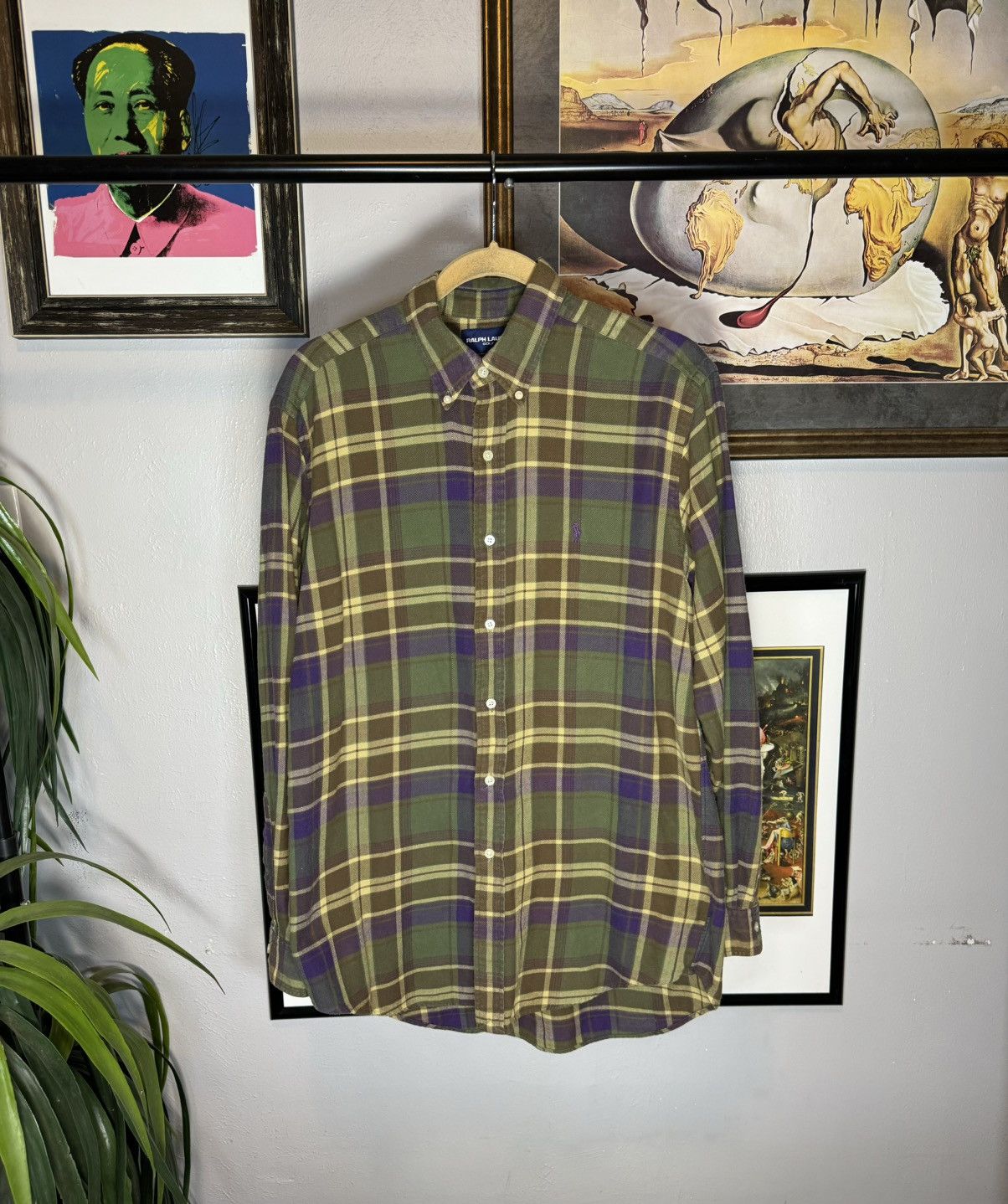 Polo Ralph Lauren × Vintage Vintage Polo Ralph Lauren Plaid Button Up Shirt Size US M / EU 48-50 / 2 - 1 Thumbnail