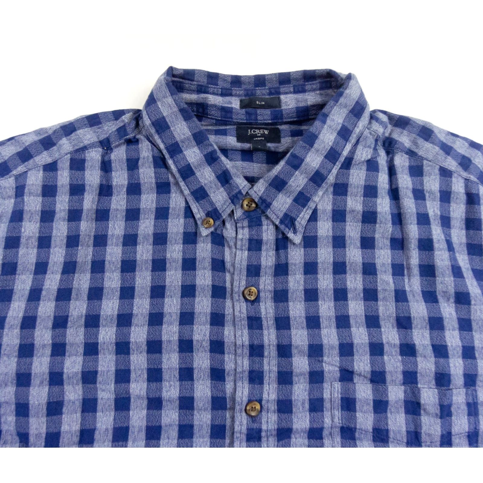 J.Crew VINTAGE J.CREW Men's Shirt Long Sleeve Button Up Plaid Cotton Fall Spring Summer Winter XL Blue Preppy Size US XL / EU 56 / 4 - 2 Thumbnail