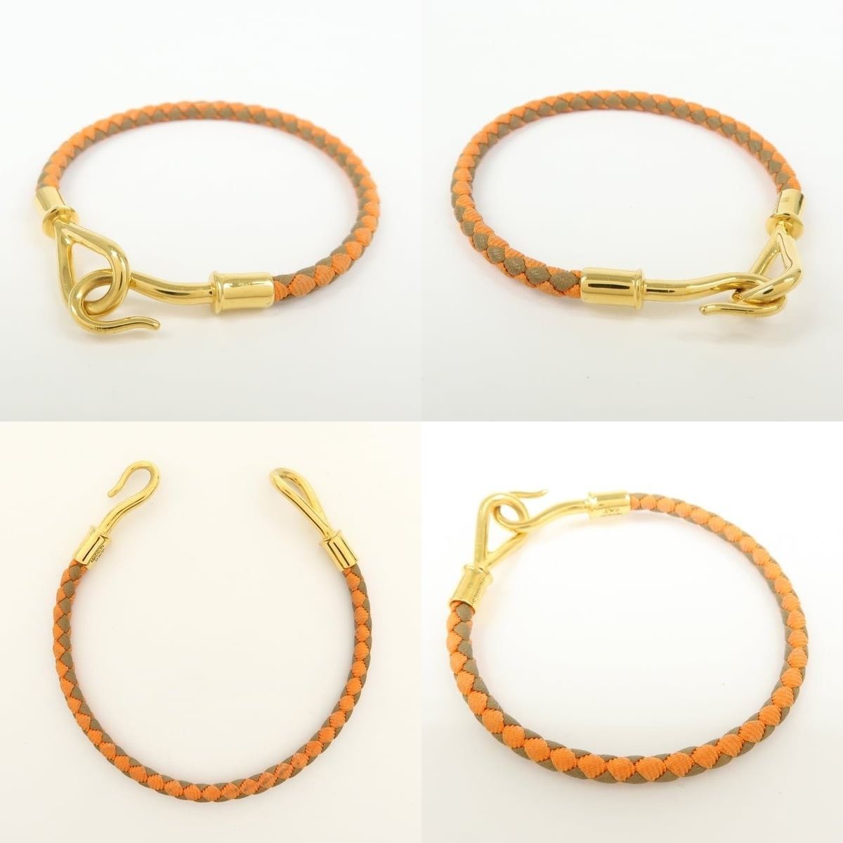 Hermes Hermes Jumbo Hook Leather Bracelet Orange Size ONE SIZE - 3 Thumbnail
