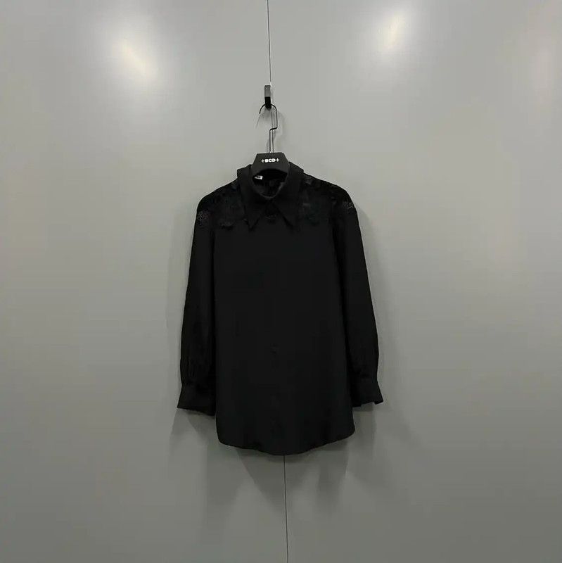 Miu Miu Miu Miu Black Cotton Long Sleeve Shirt 0089 Size ONE SIZE - 1 Thumbnail