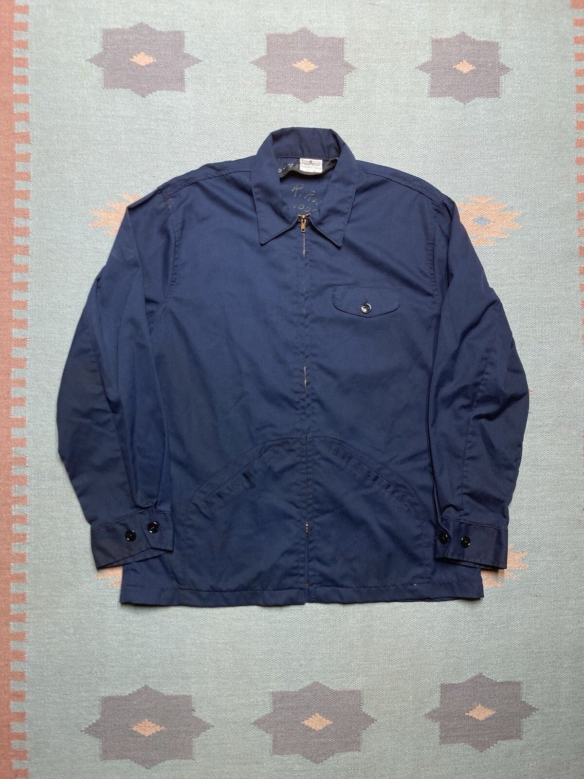 Vintage Vintage 60s ToppMaster work jacket 3 pocket talon zip wor 44 Size US L / EU 52-54 / 3 - 1 Thumbnail