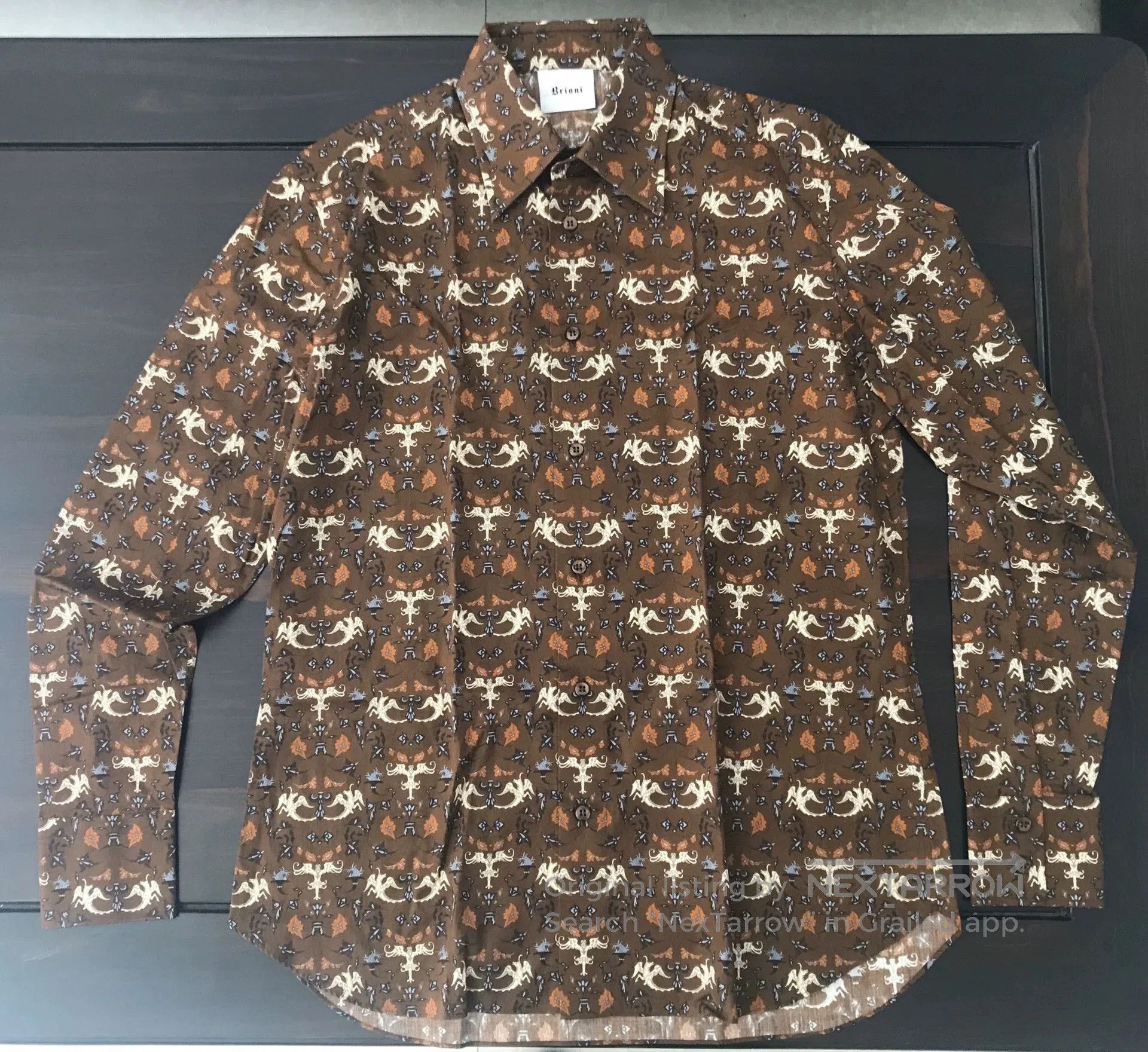 Brioni Italian Brioni Floral Pattern Shirt. Size US S / EU 44-46 / 1 - 1 Thumbnail