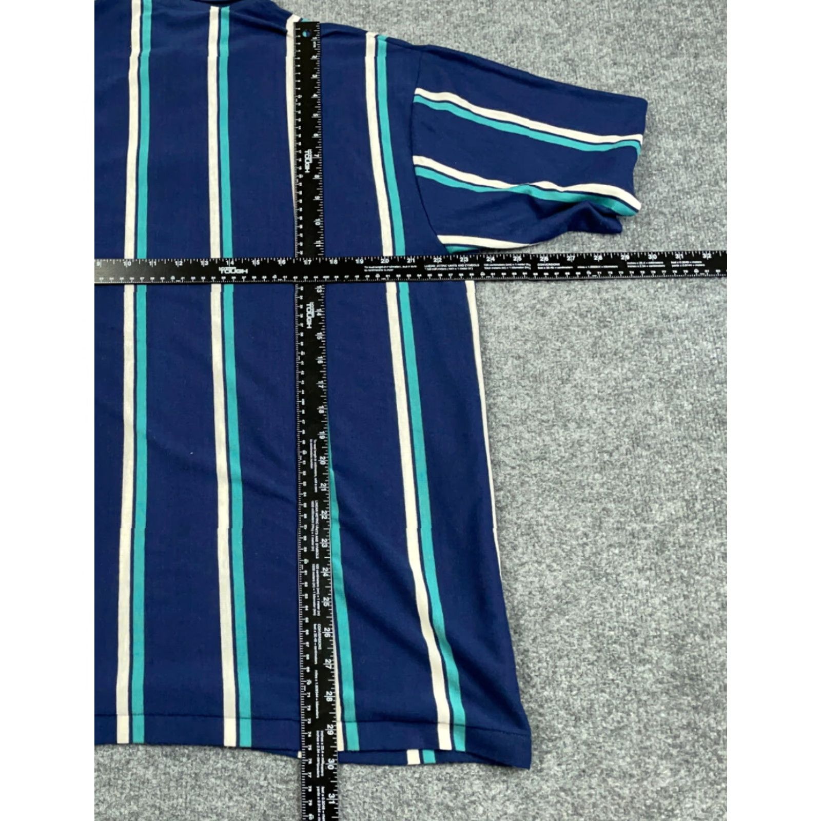 Vintage VINTAGE Puritan Polo Shirt Striped Lightweight Adult XL Blue 90s Classic Casual Men Mens Size US XL / EU 56 / 4 - 3 Thumbnail