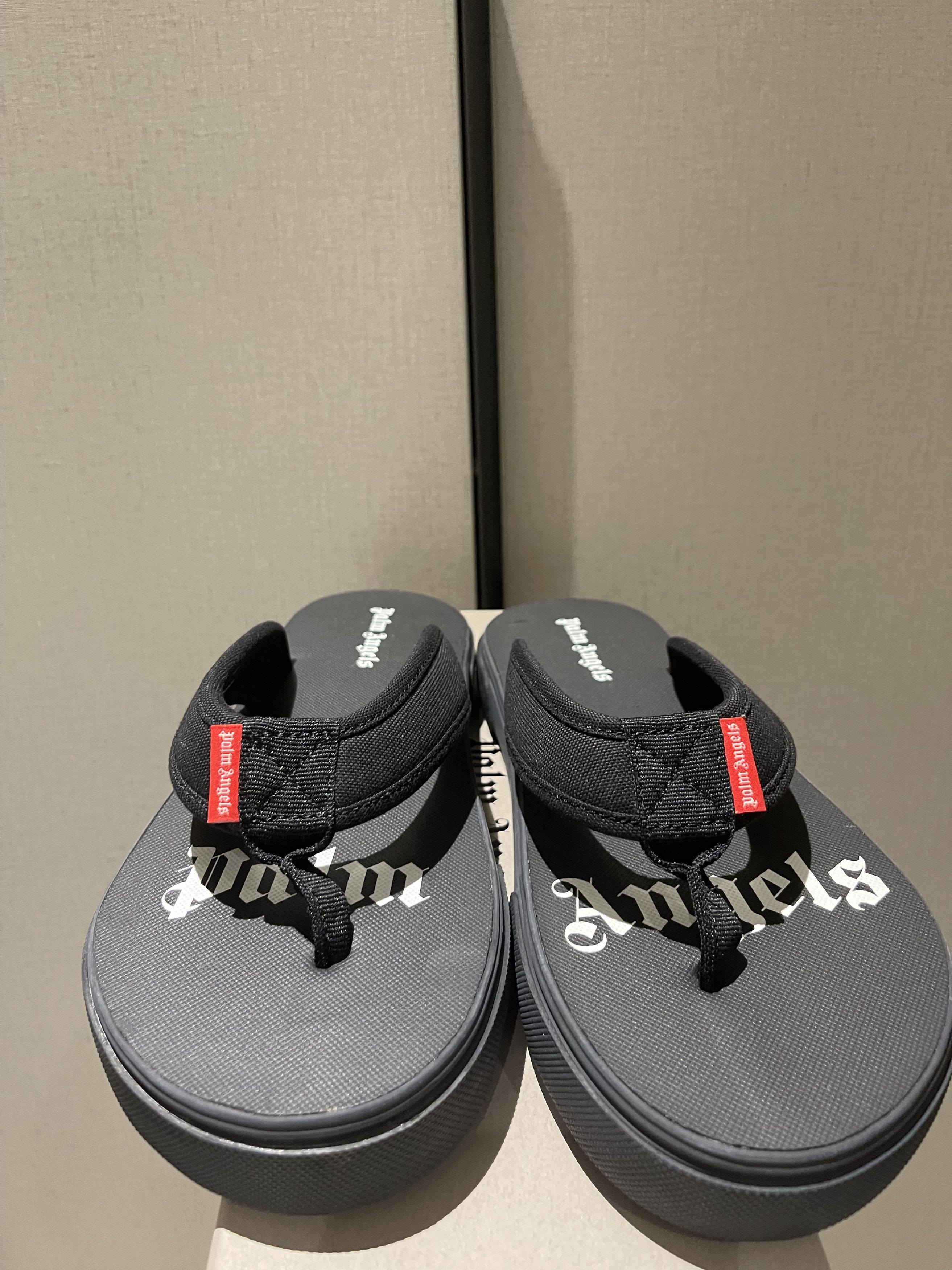 Palm Angels Palm Angels Logo SK Flip f Black White Size US 9 / EU 42 - 2 Thumbnail