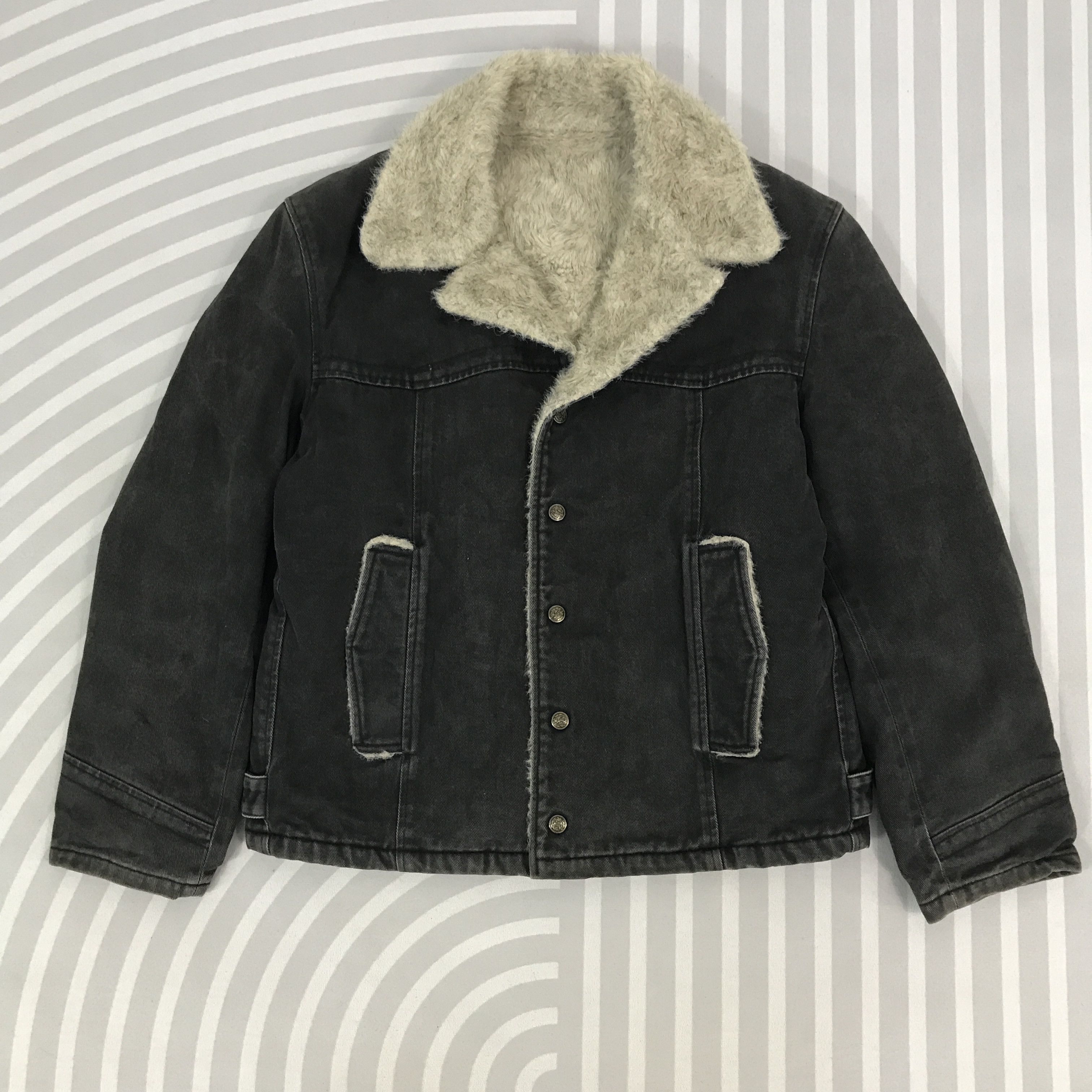 BIGI × Vintage Vintage Men's Bigi Fur snap button Jacket Size US L / EU 52-54 / 3 - 1 Thumbnail