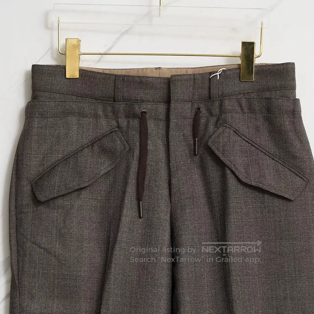 Saint Laurent Paris Saint Laurent Brown Checkered Drawstring Pants. Size US 28 / EU 44 - 5 Thumbnail