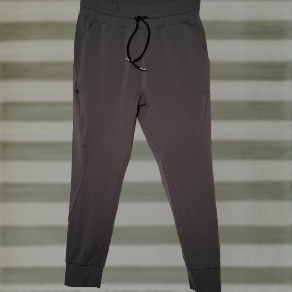 Vintage Bylt Active Jogger Pants Women M Gray Nylon Spandex Viscose Stretch Athletic Pockets Drawstring Regular Inseam 27" Jogger Work Out Athletic Size 32" / US 10 / IT 46 - 1 Thumbnail