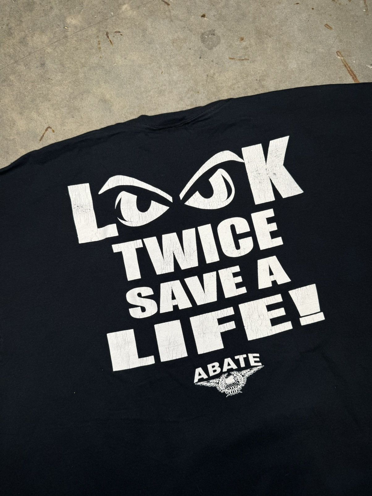 No Fear 00s Abate Look Twice Save a Life! No Fear Eyes Biker Grunge Size US XXL / EU 58 / 5 - 4 Thumbnail