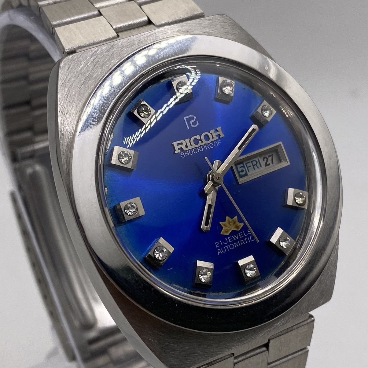 Vintage Vintage Ricoh Automatic Men’s Wristwatch Blue Dial Size 36 - 1 Thumbnail