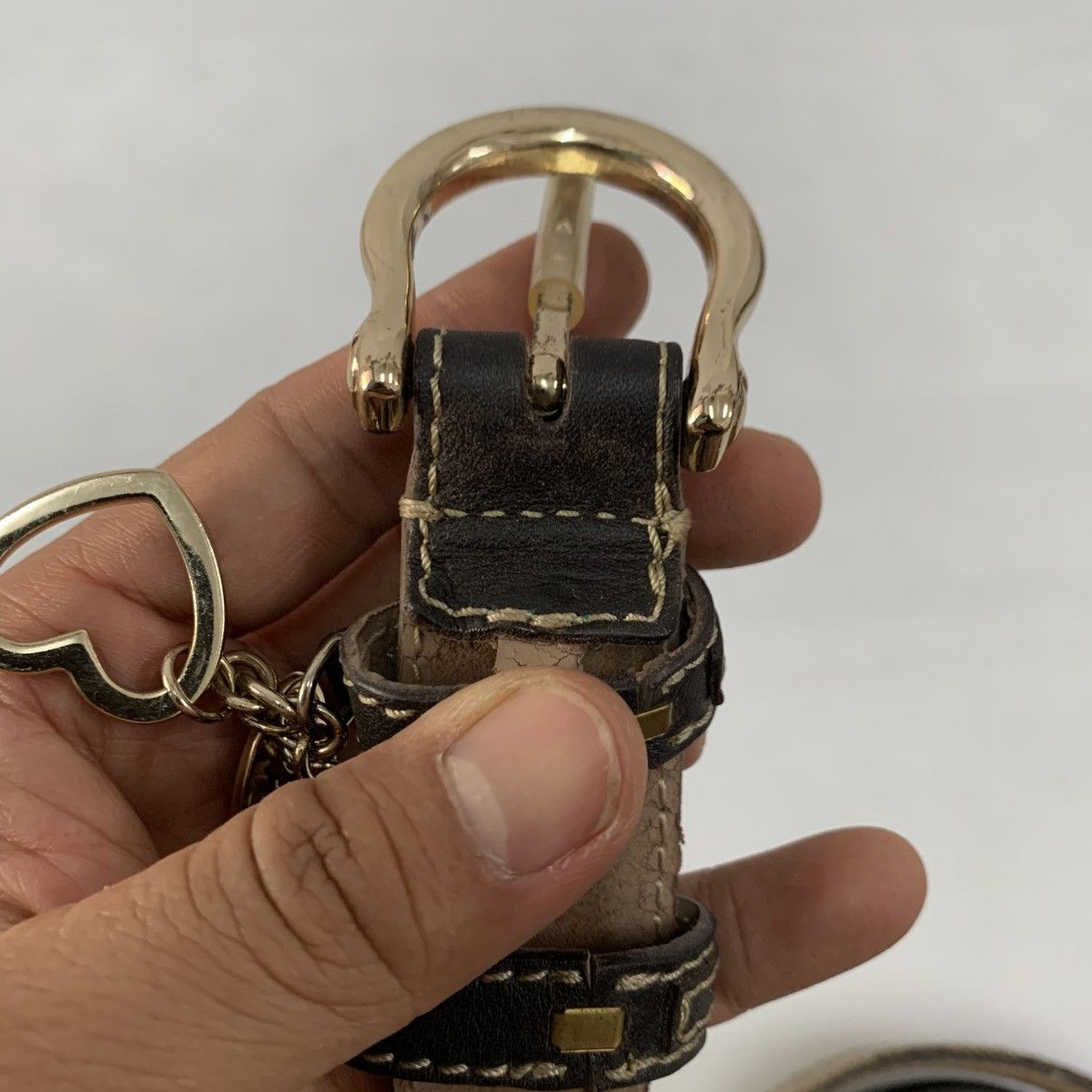 Gucci Authentic Gucci Monogram Leather Canvas Belts Size ONE SIZE - 6 Thumbnail