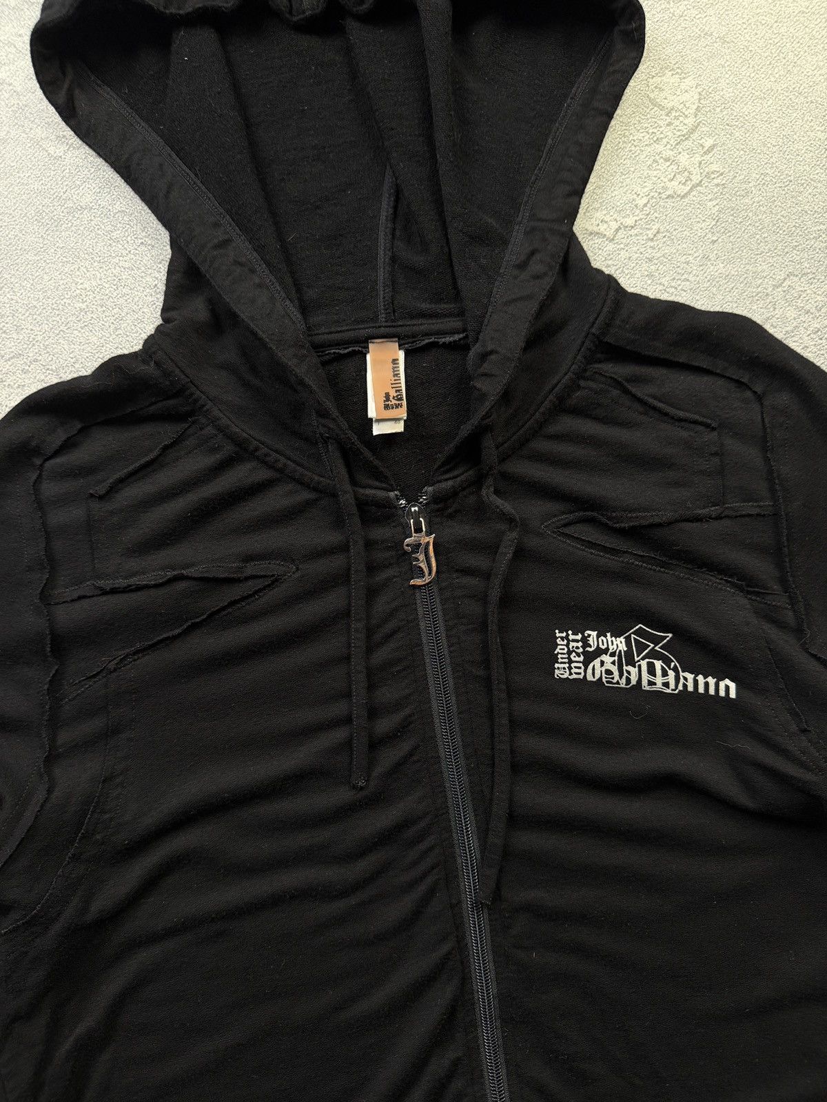 John Galliano John Galliano Zip Archive Avant Garde Hoodie Mens Black Size US XS / EU 42 / 0 - 6 Thumbnail