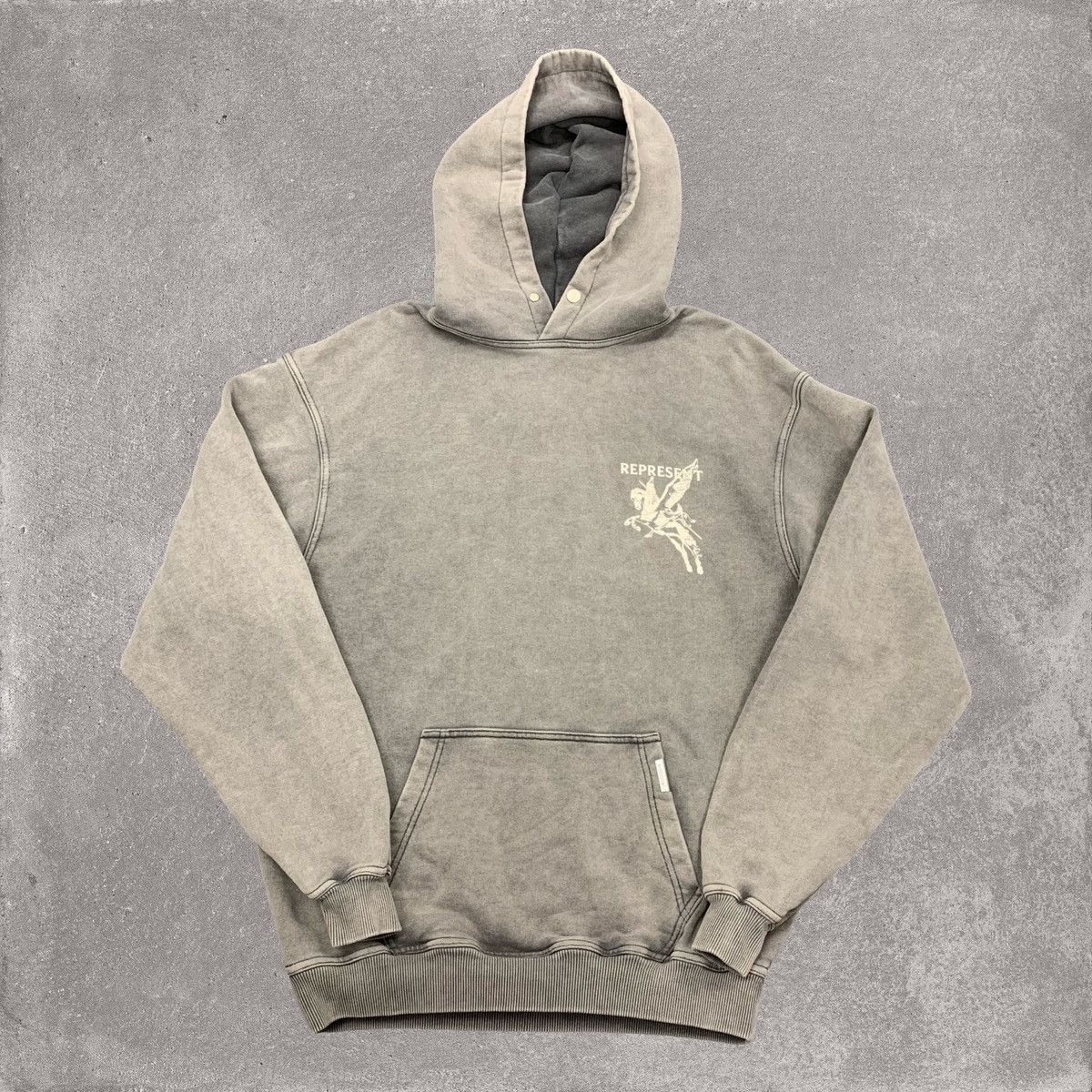 Represent Clo. Represent XXS Hoodie Mascot Initial Vintage Grey Hoodie Size US XXS / EU 40 - 2 Thumbnail