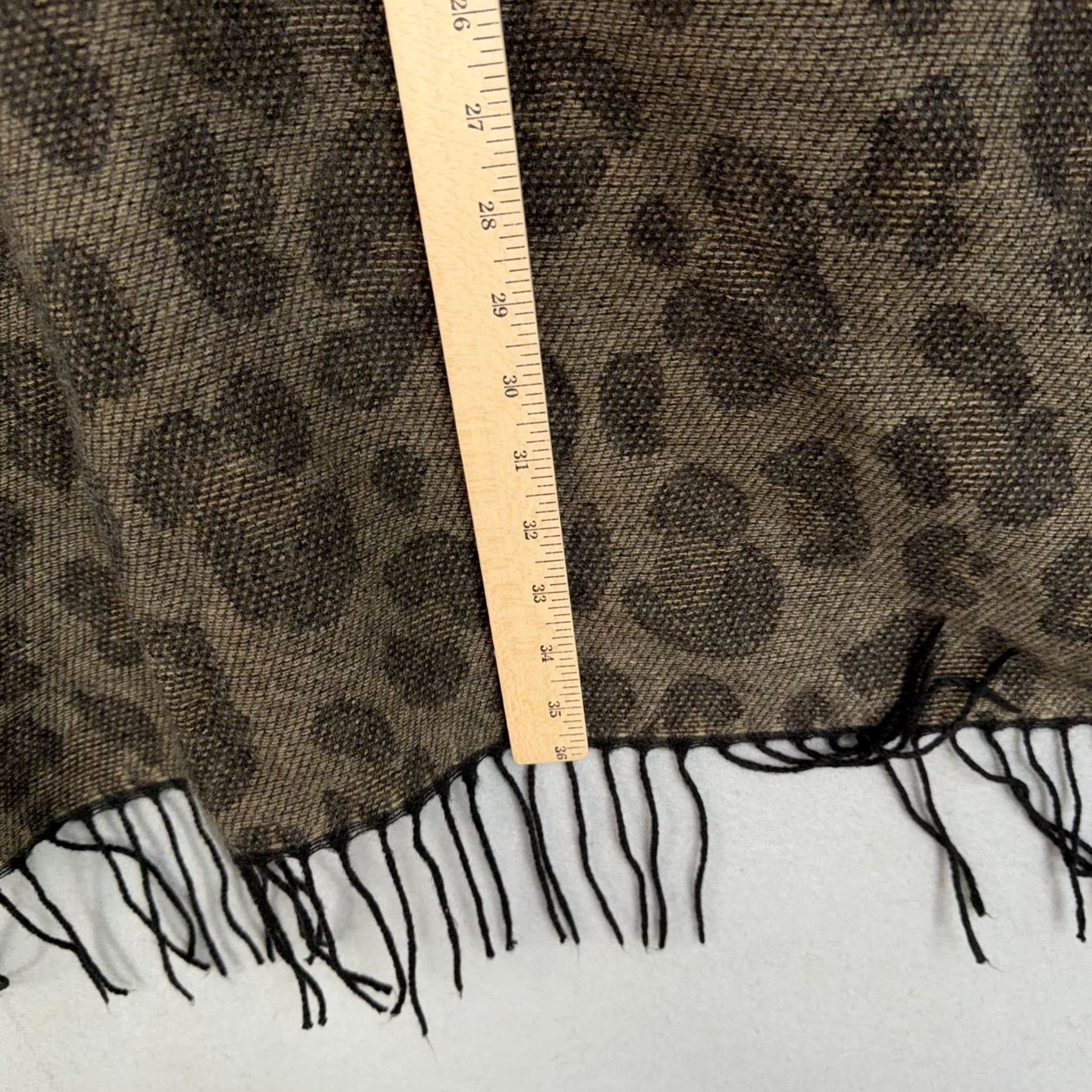 Vintage Woolrich Poncho Kimono Womens One Size Brown Leopard Fringe Cozy Wrap Shawl Size ONE SIZE - 7 Thumbnail