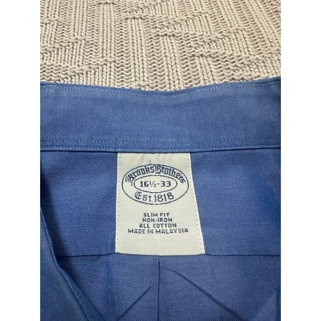 Brooks Brothers Brooks Brothers blue slim fit button down size 16.5 Size US L / EU 52-54 / 3 - 4 Thumbnail