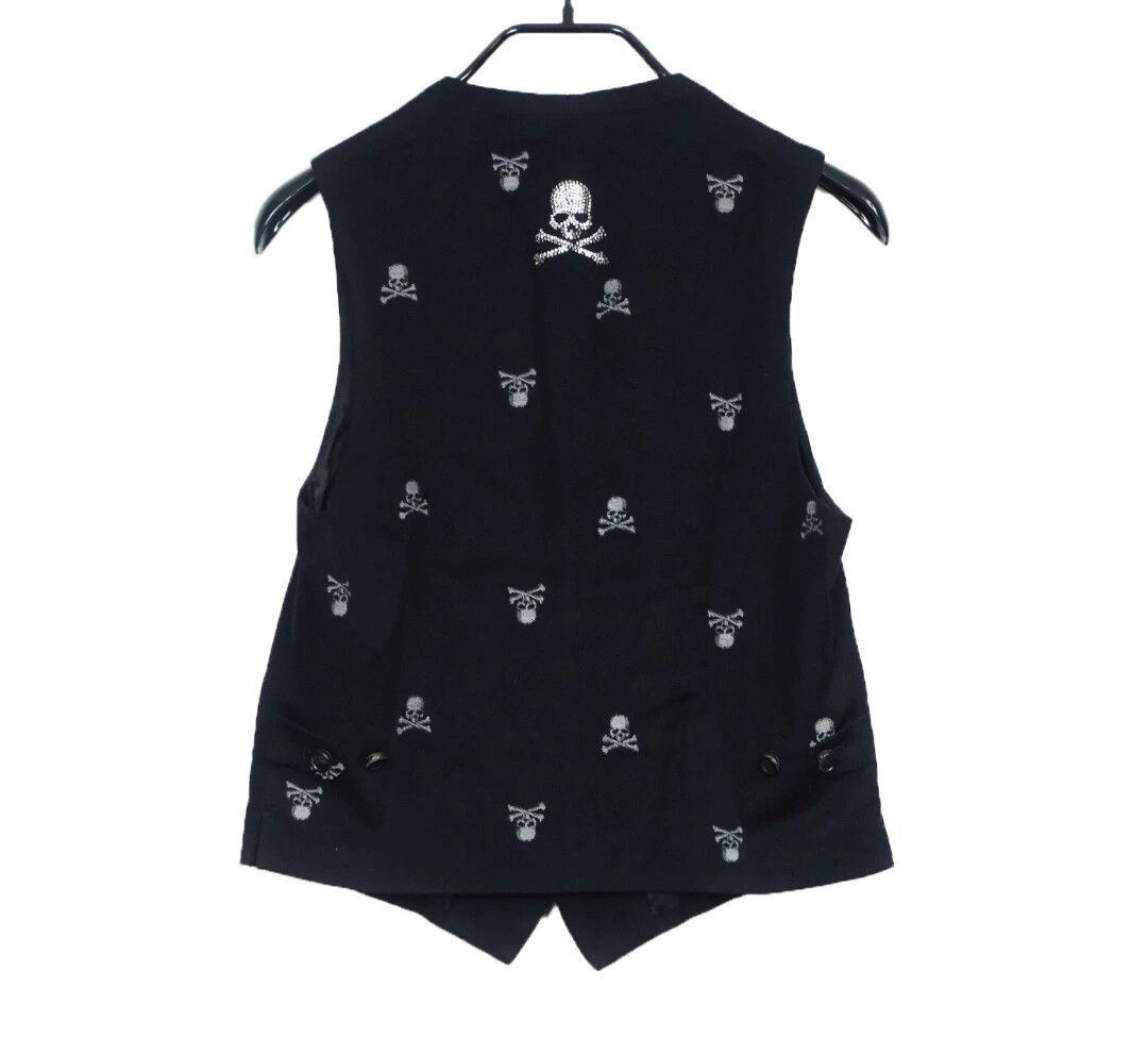 Mastermind Japan Black Skull Pattern Sleeveless Top XS Size US XS / EU 42 / 0 - 1 Thumbnail