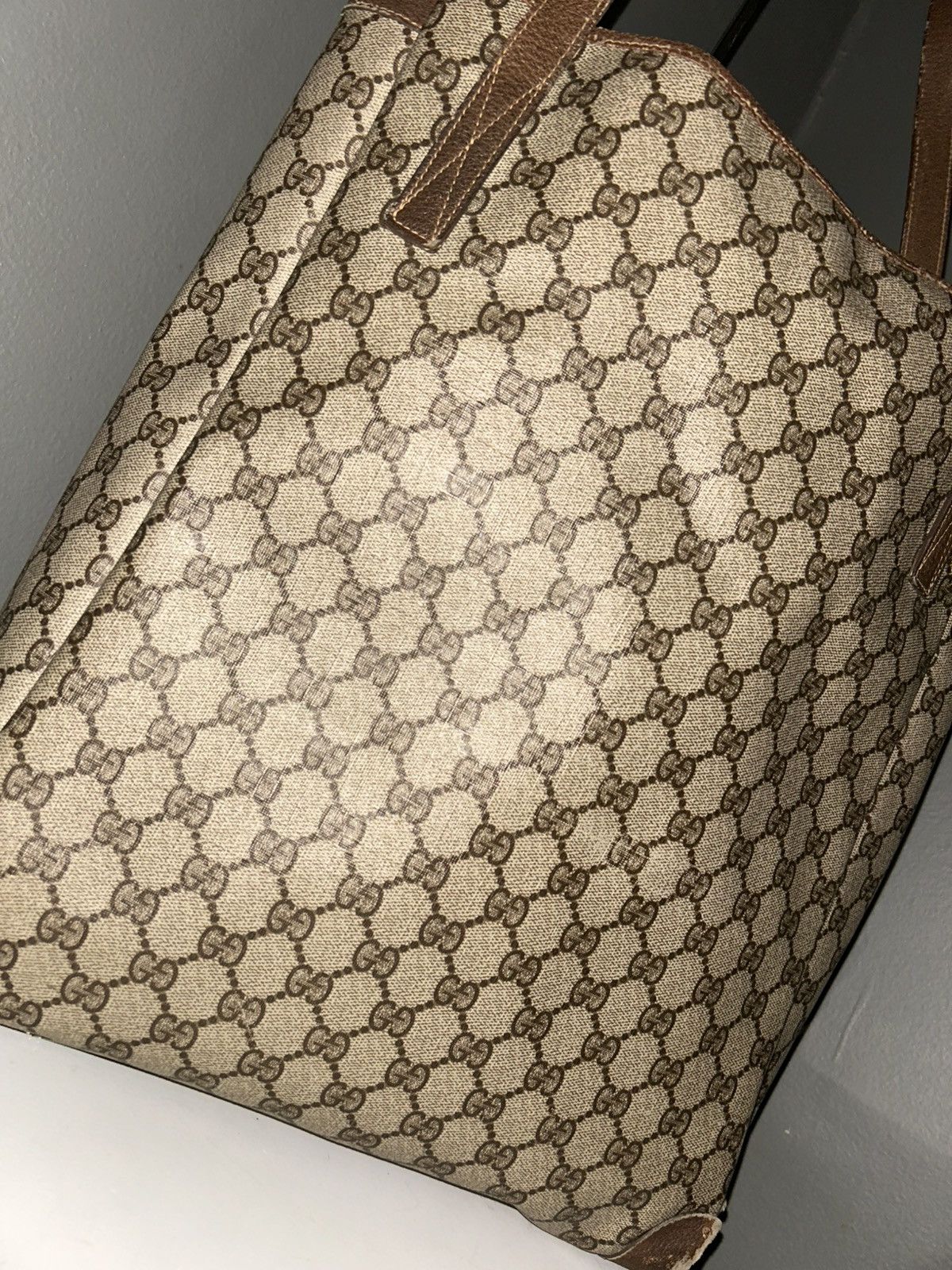 Gucci Vintage Gucci GG Supreme Tote Bag (project piece) Size ONE SIZE - 8 Thumbnail