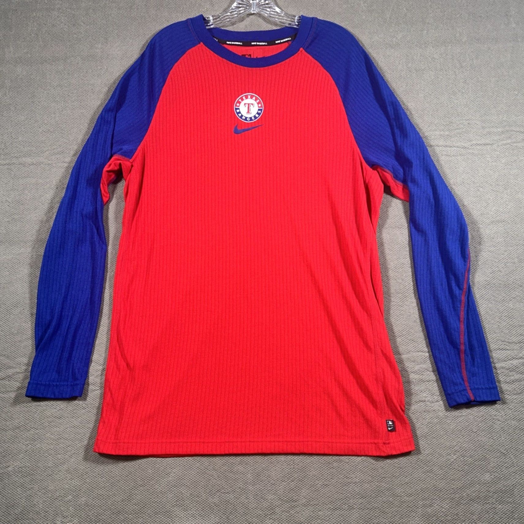 Nike Nike Baseball Long Sleeve Mens XL Dri Fit Texas Red Center Swoosh Shirt Size US XL / EU 56 / 4 - 2 Thumbnail