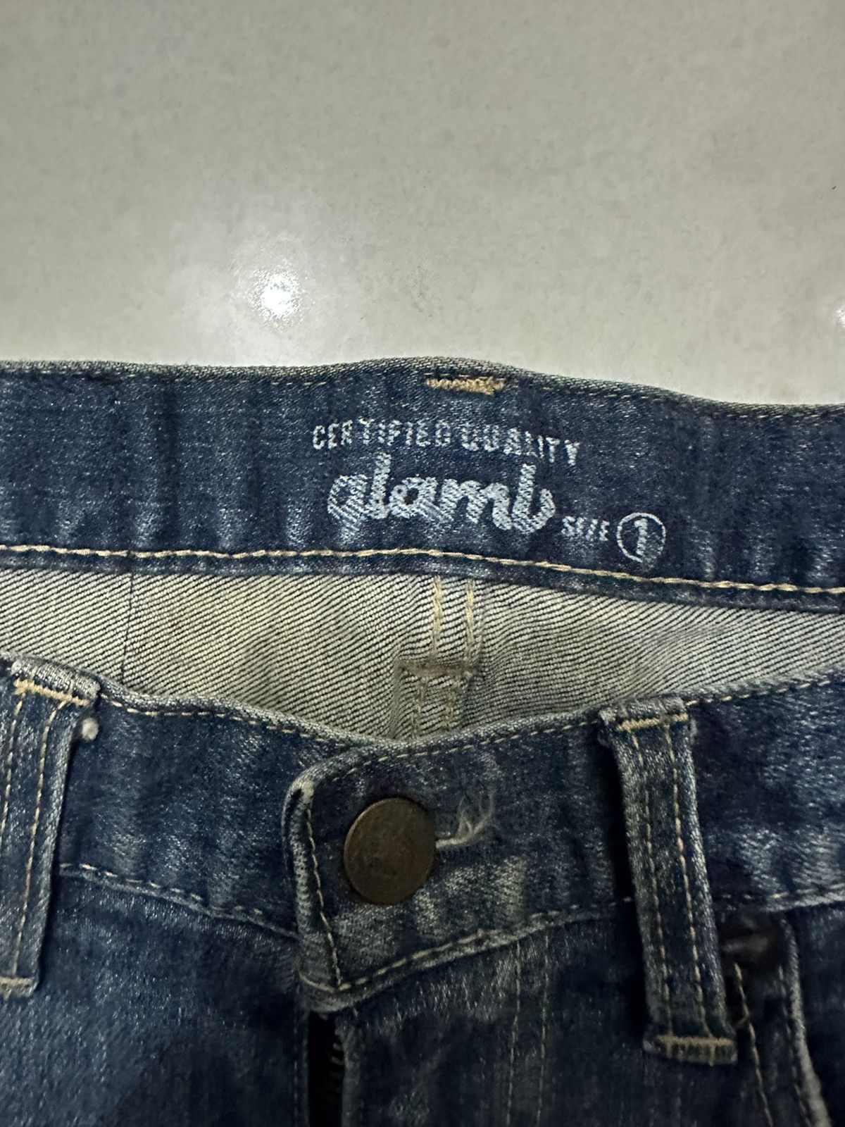 Vintage VTG 🇯🇵 GLAMP Skinny Patchwork Distress Denim Size 1 Size US 30 / EU 46 - 7 Thumbnail