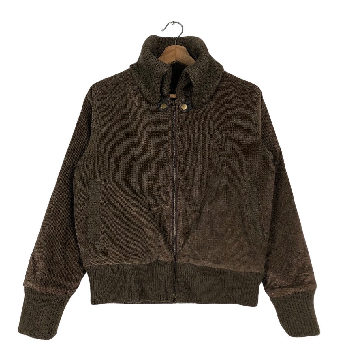 Woolrich Woolen Mills 🔥Vintage Cropped Biker Jacket Woolrich Corduroy Zipper Size US M / EU 48-50 / 2 - 1 Thumbnail