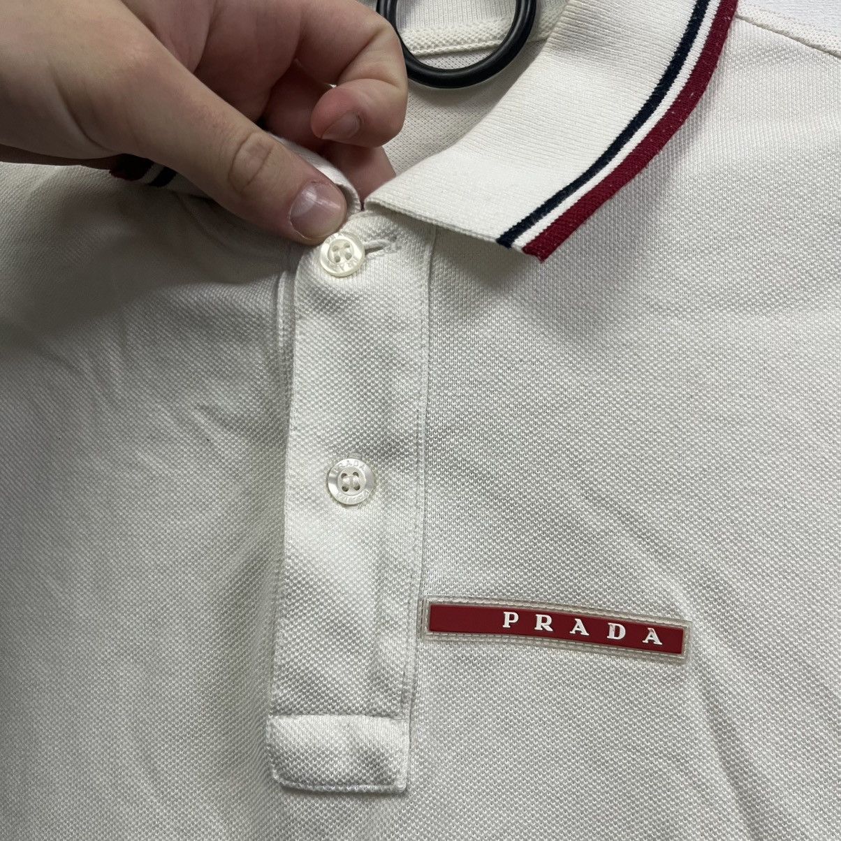 Prada Prada Polo T-Shirt Vintage Small red tab logo Size US M / EU 48-50 / 2 - 4 Thumbnail