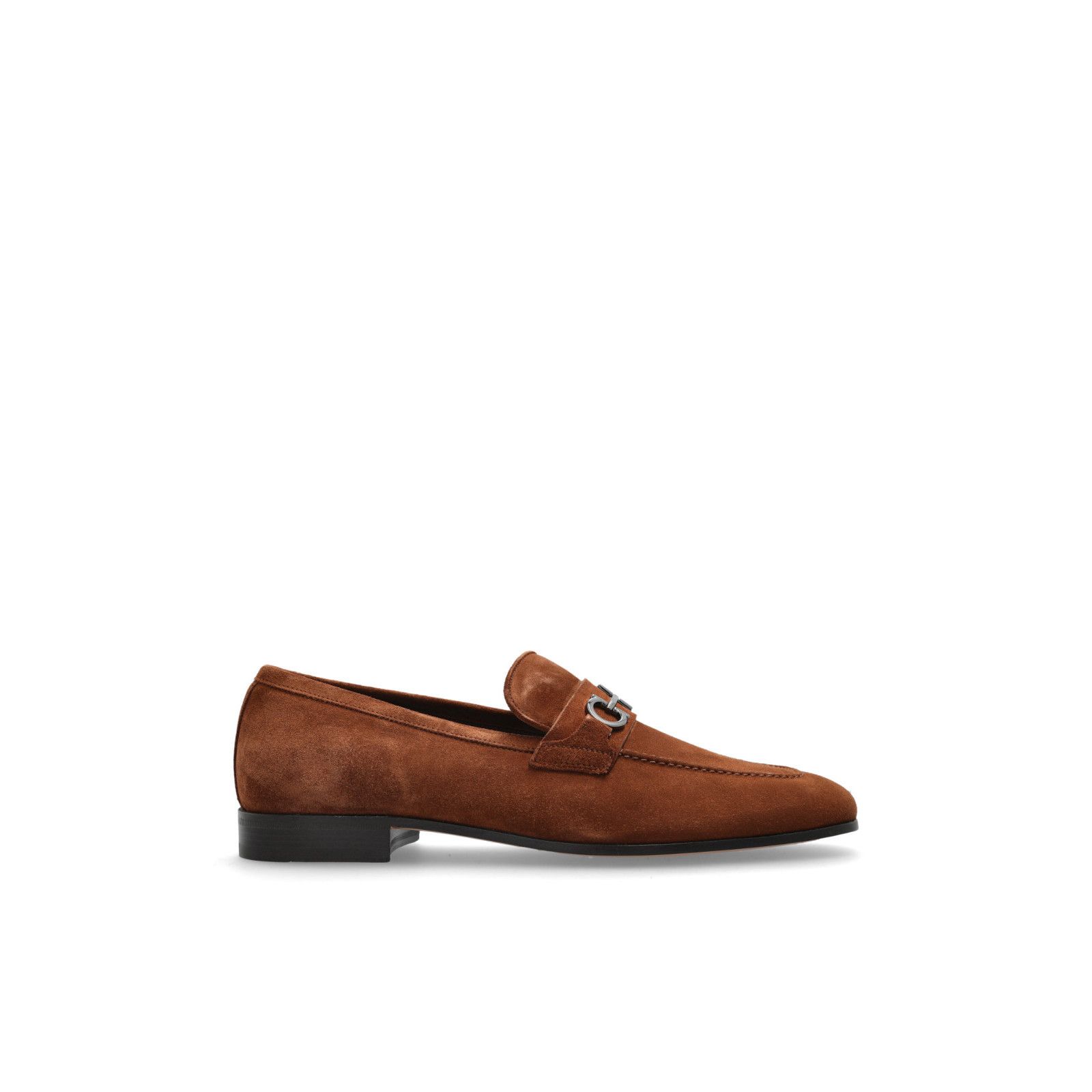 FERRAGAMO Brown Suede Loafers New
